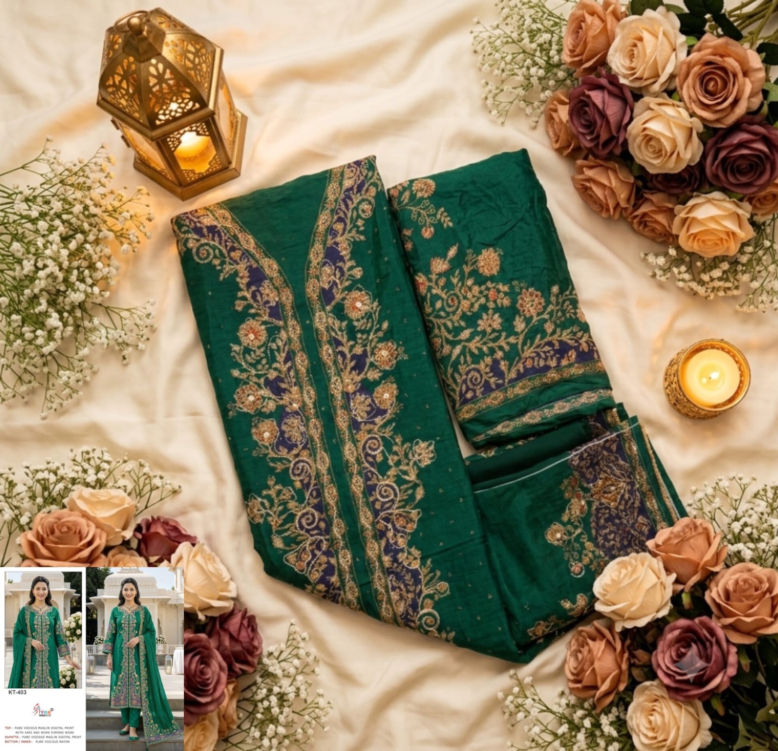 Pure Viscose Maslin Suit, Digital Print Suit, Hand Work Suit, Designer Ladies Suit, Ethnic Wear, Special Pouch Packing