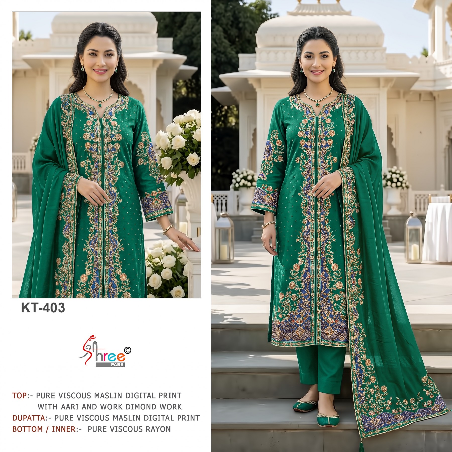 Pure Viscose Maslin Suit, Digital Print Suit, Hand Work Suit, Designer Ladies Suit, Ethnic Wear, Special Pouch Packing