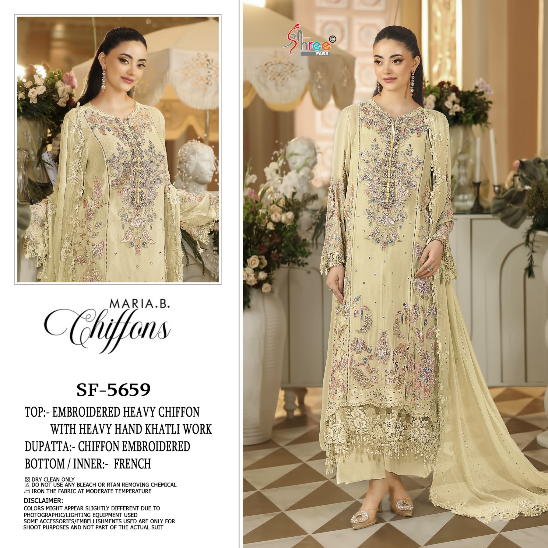 Heavy Chiffon Suit, Embroidery Suit, Hand Khatli Work, Latkan Work, Designer Ladies Suit, Party Wear Suit, Ready to Ship