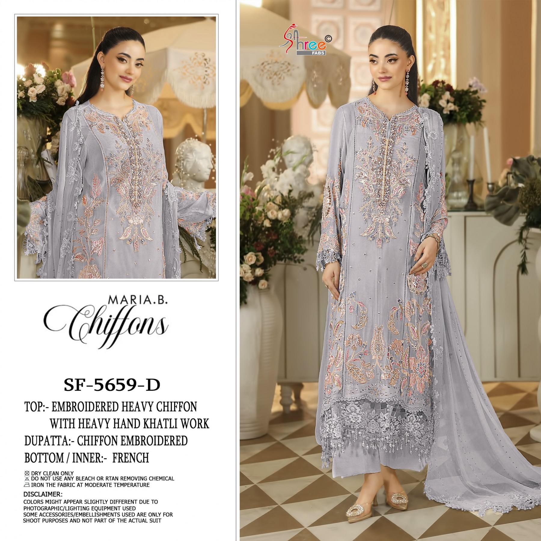 Heavy Chiffon Suit, Embroidery Suit, Hand Khatli Work, Latkan Work, Designer Ladies Suit, Party Wear Suit, Ready to Ship