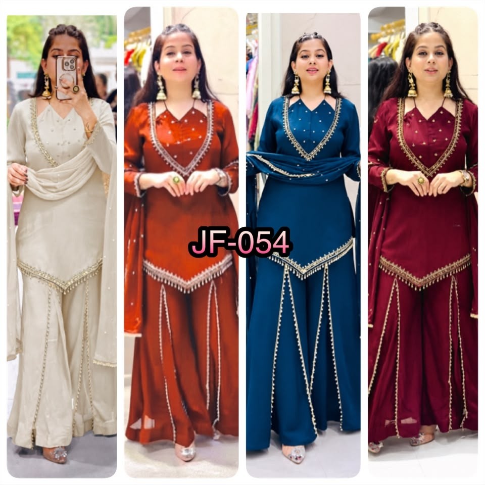 Premium Roman Glass | Real Mirror Work | Chanderi Silk Dupatta | M-XXL | Ready to Wear