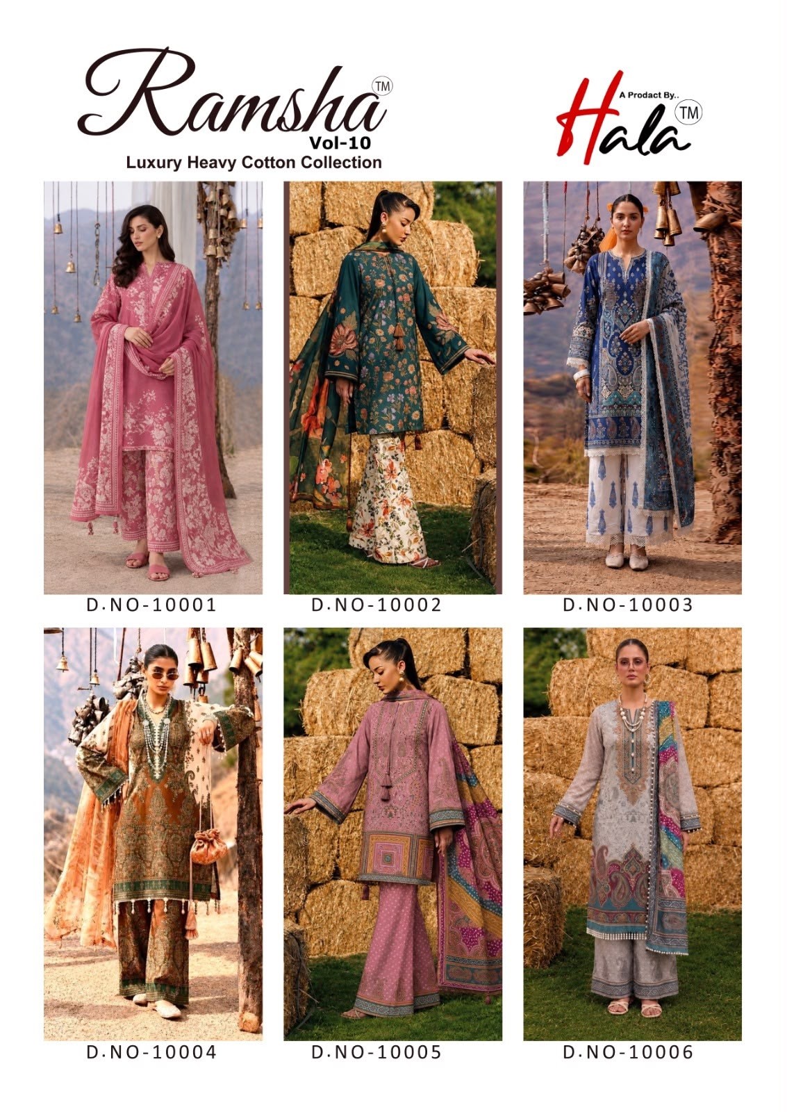 HALA | Ramsha Vol-10 | Heavy Cotton Print | Karachi Collection | 6 Designs | Limited Stock
