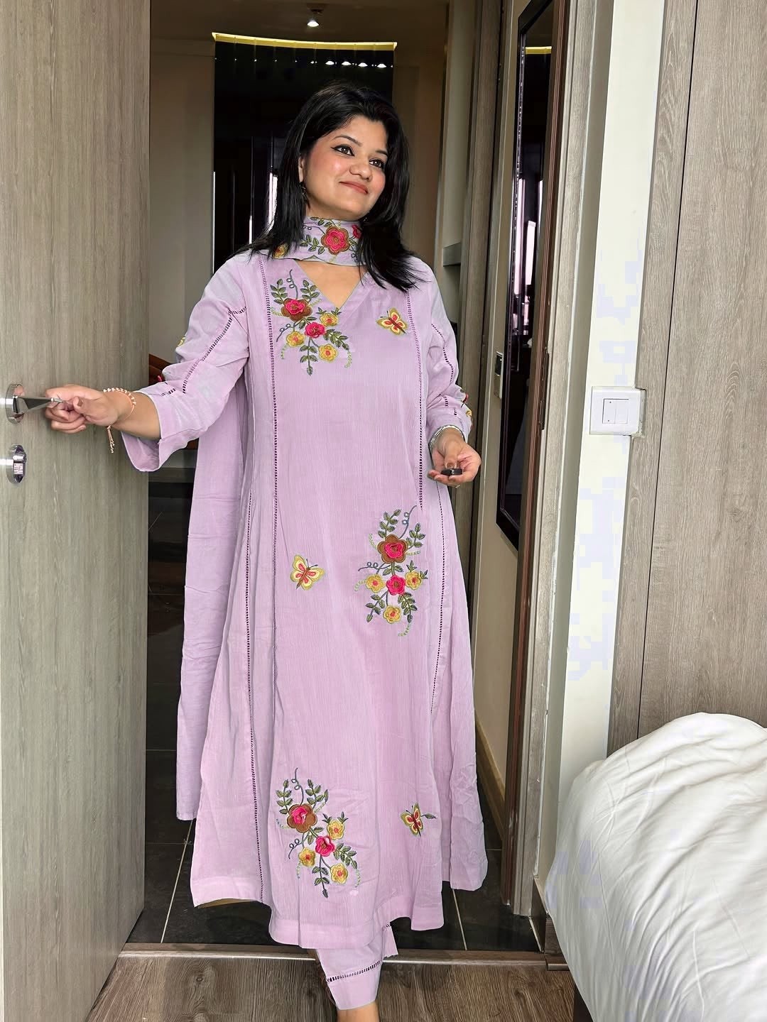 LG-2152 | Air Tex Chinon | Embroidery & Patch Work | Cut Work Dupatta | M-XXL | Ready to Dispatch