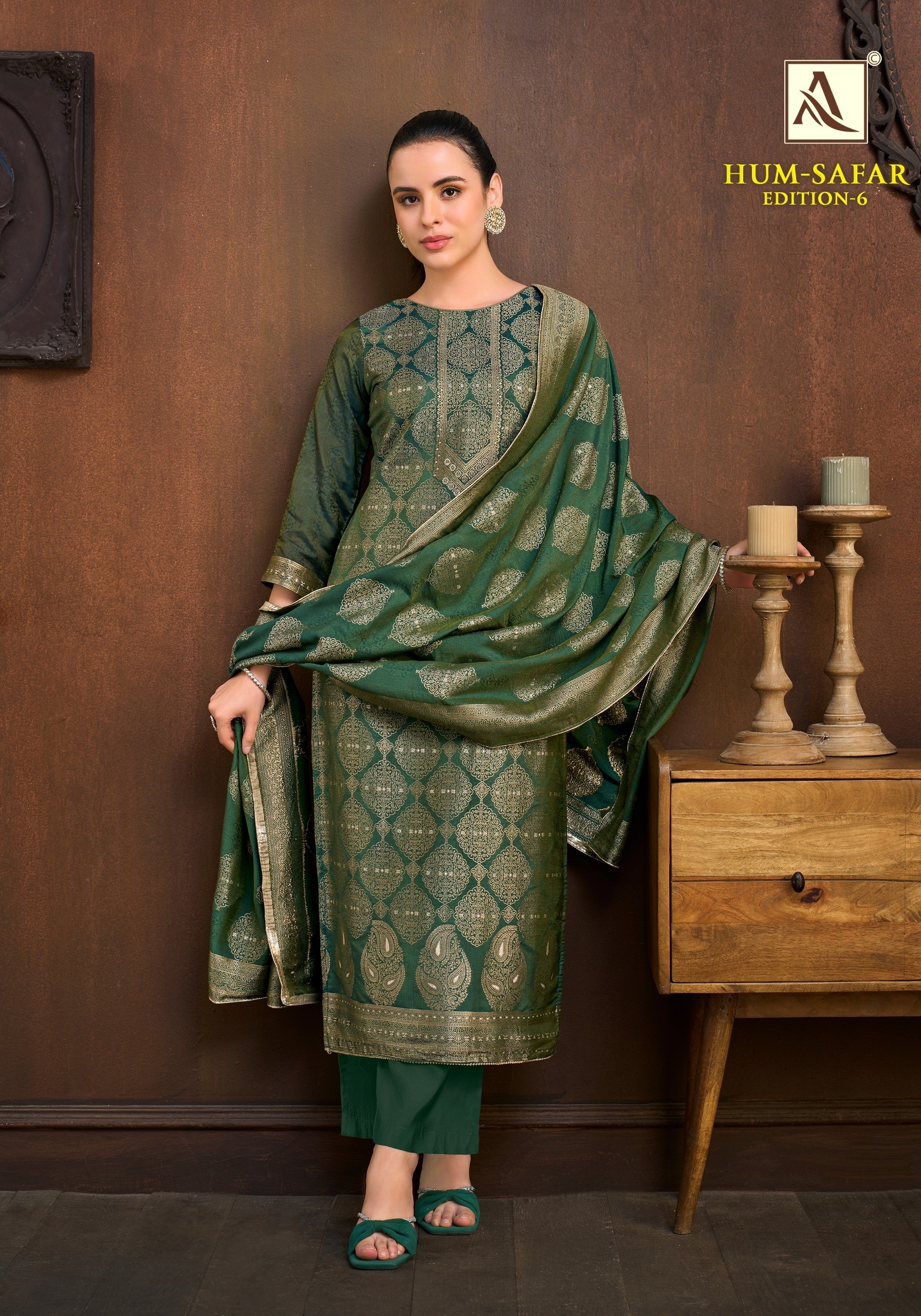 ALOK SUIT | HUM SAFAR-6 | Premium Viscose Maslin Jacquard Suit | RD Fashion Surat