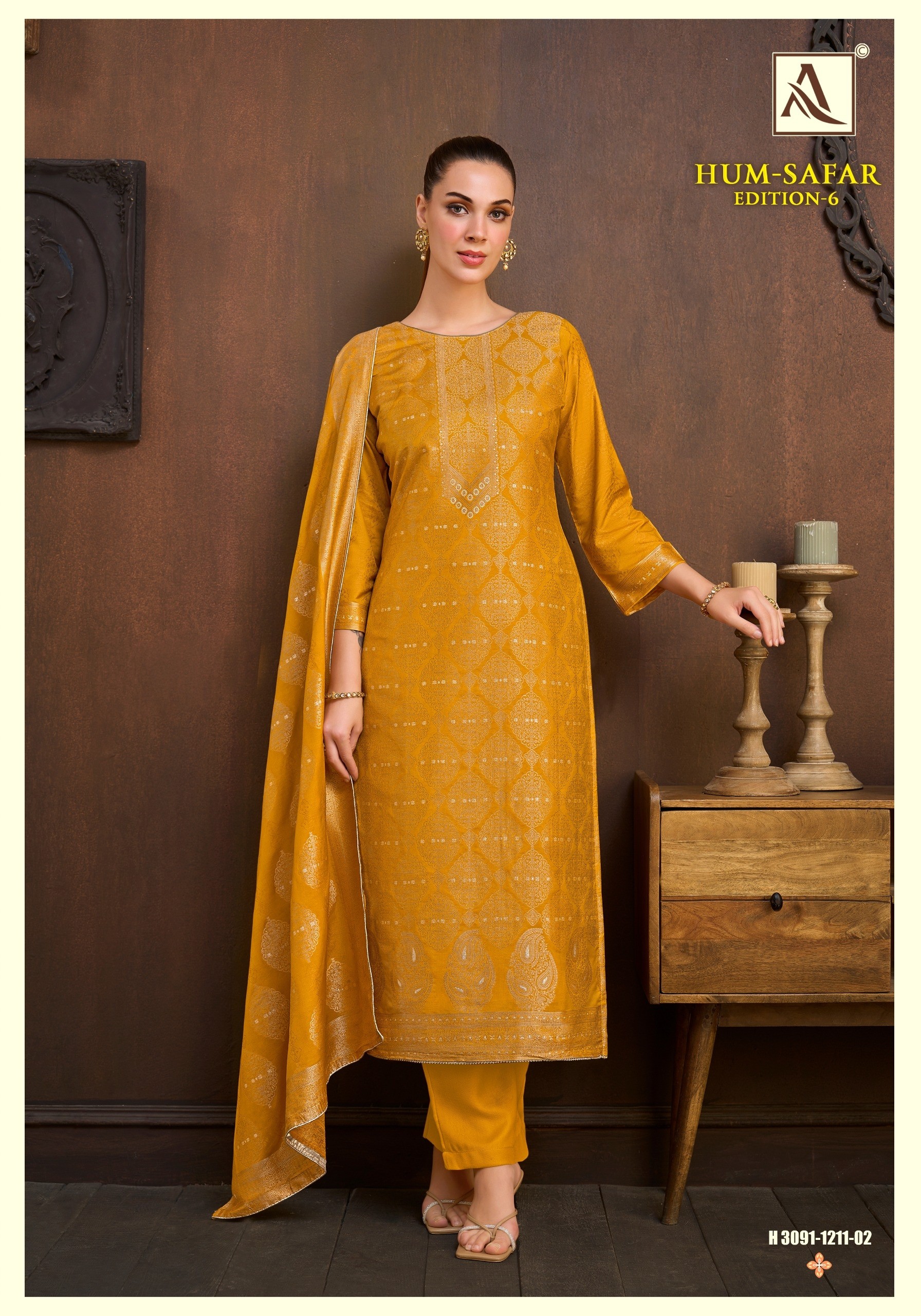ALOK SUIT | HUM SAFAR-6 | Premium Viscose Maslin Jacquard Suit | RD Fashion Surat