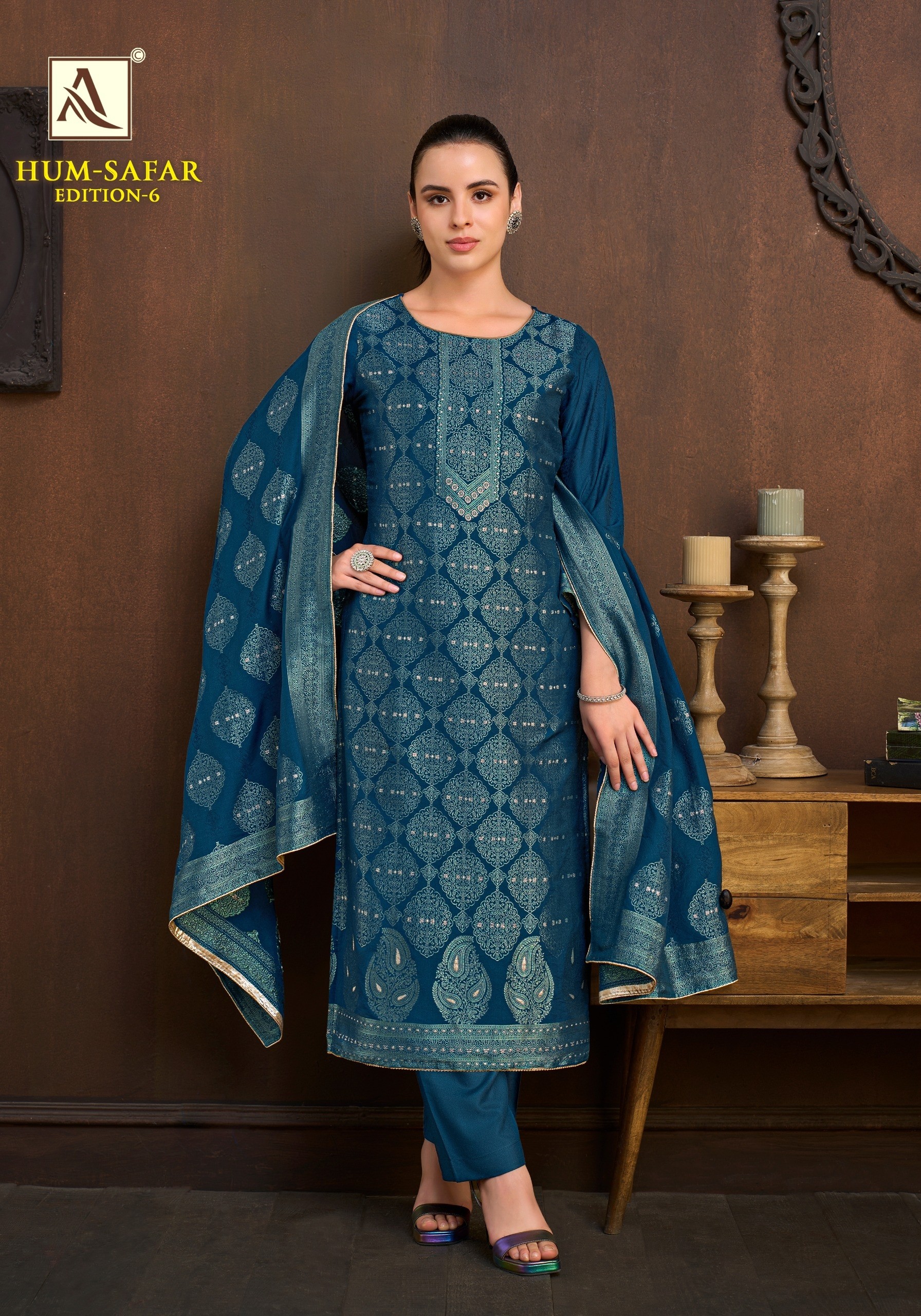 ALOK SUIT | HUM SAFAR-6 | Premium Viscose Maslin Jacquard Suit | RD Fashion Surat