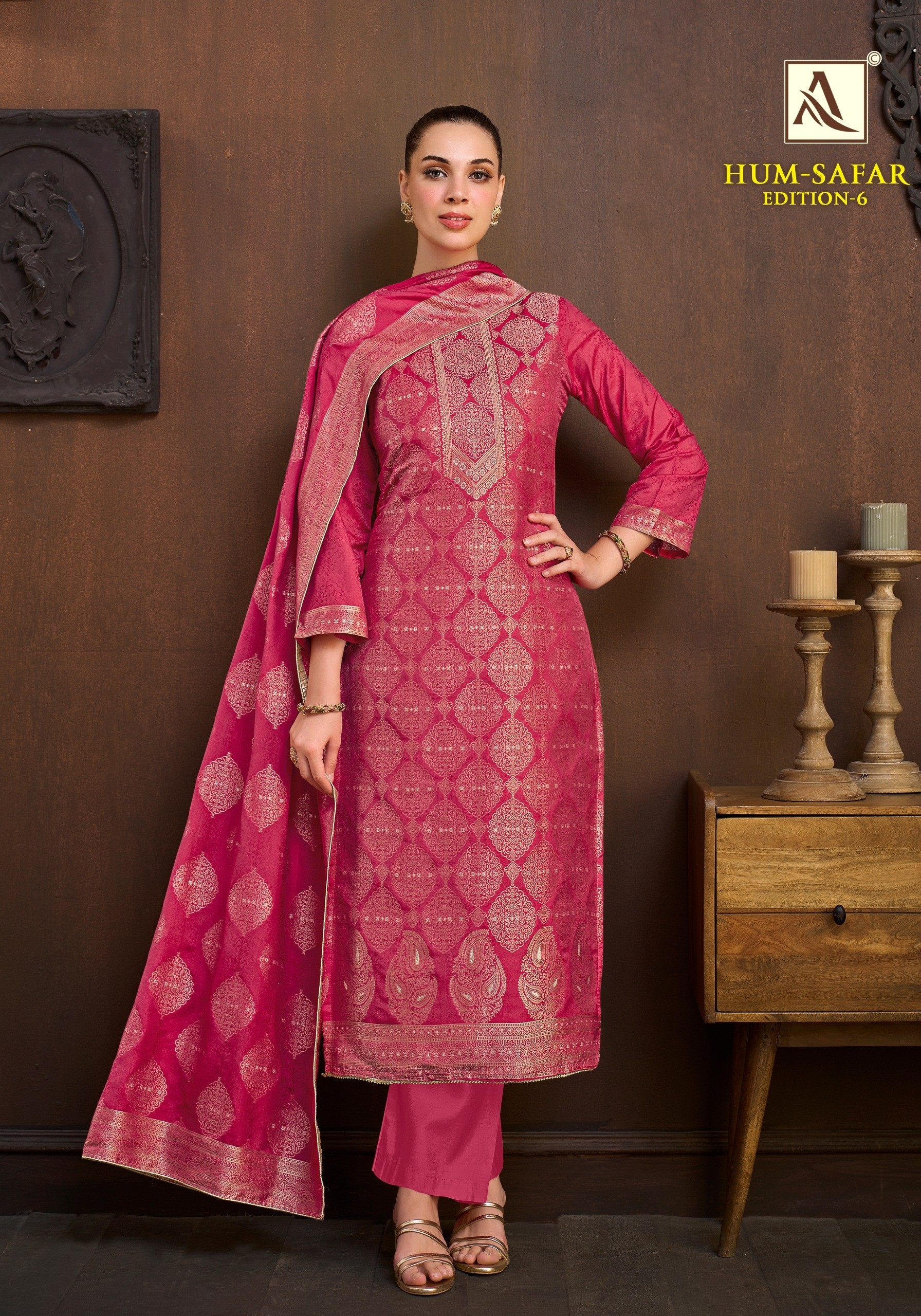 ALOK SUIT | HUM SAFAR-6 | Premium Viscose Maslin Jacquard Suit | RD Fashion Surat