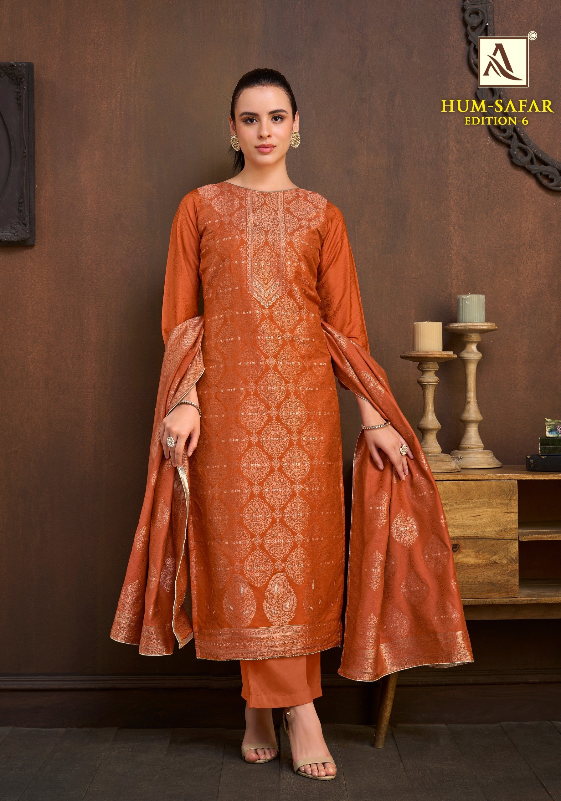 ALOK SUIT | HUM SAFAR-6 | Premium Viscose Maslin Jacquard Suit | RD Fashion Surat
