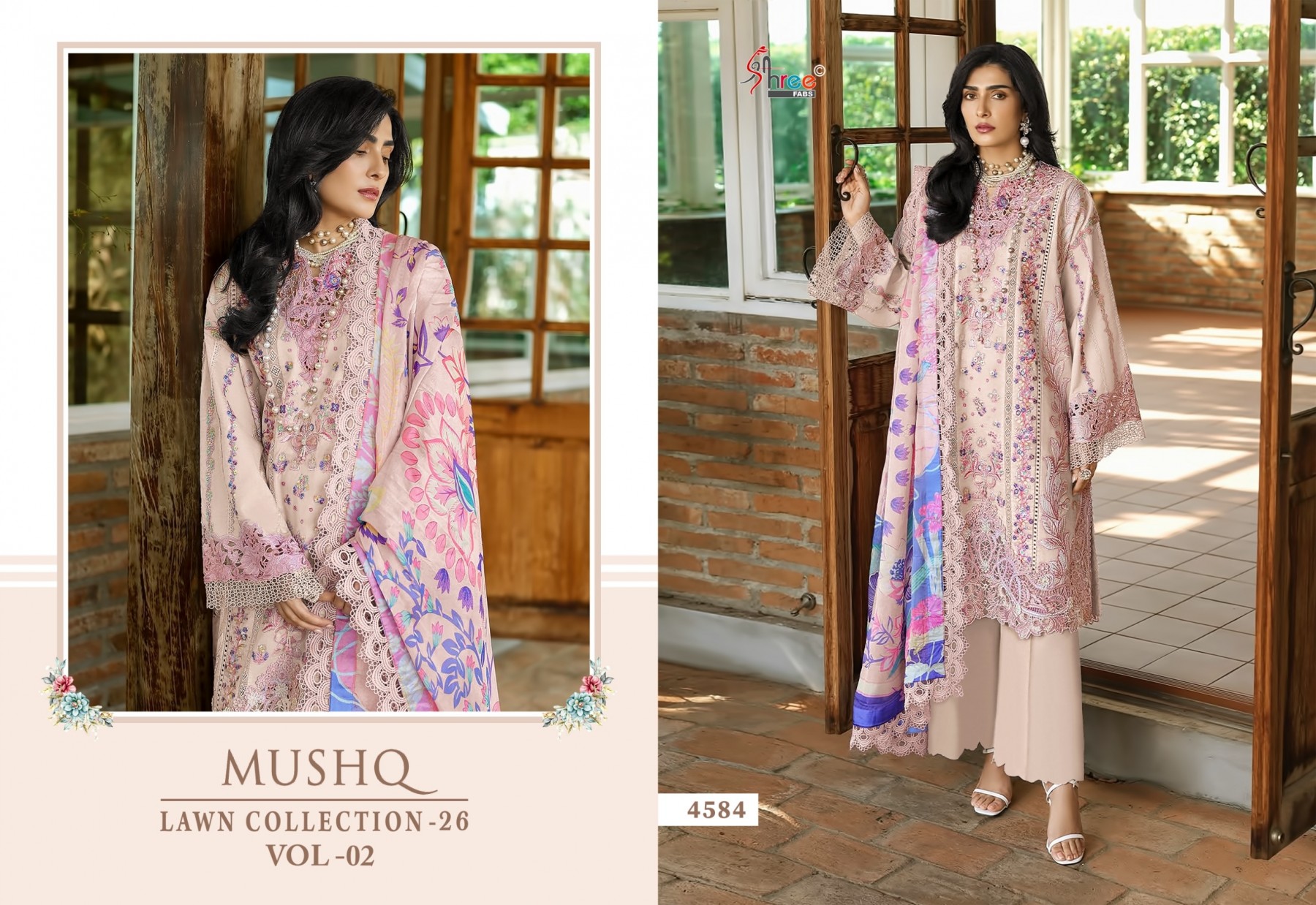 SHREE FABS SURAT | MUSHQ LAWN COLLECTION VOL-2 | Premium Embroidered Suit | RD Fashion Surat