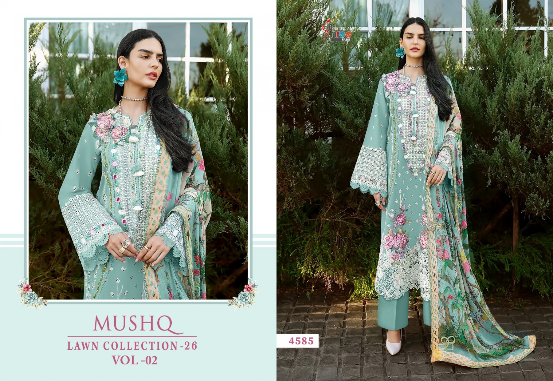 SHREE FABS SURAT | MUSHQ LAWN COLLECTION VOL-2 | Premium Embroidered Suit | RD Fashion Surat