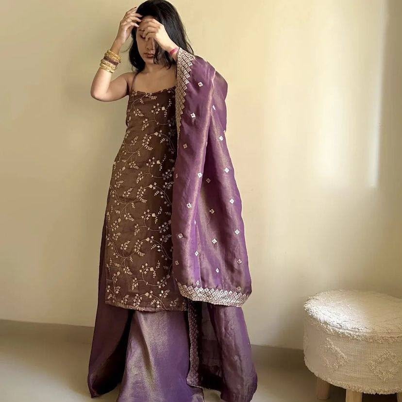 ST-174 | Heavy Jimy Silk Organza 3 Piece Suit | RD Fashion Surat