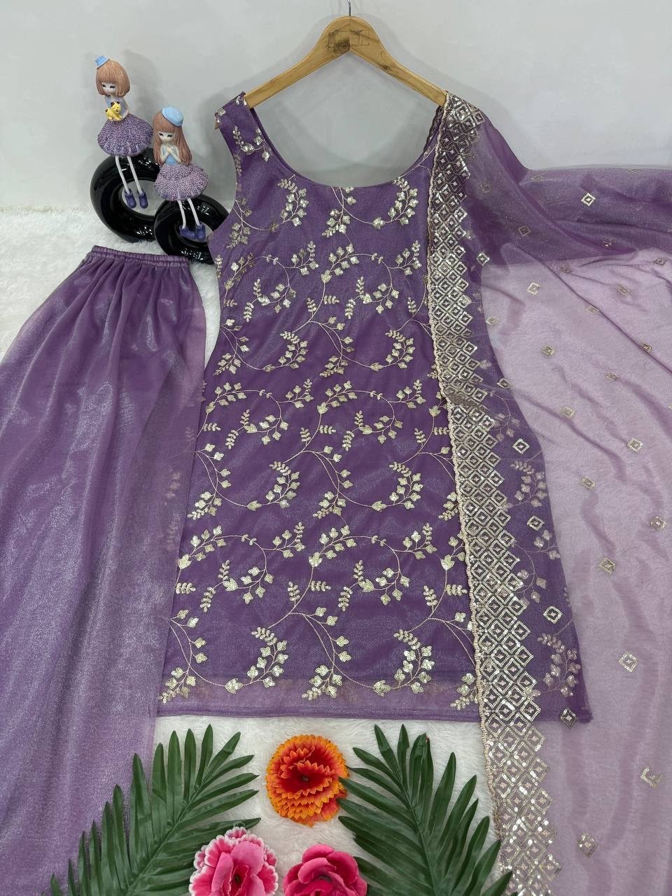 ST-174 | Heavy Jimy Silk Organza 3 Piece Suit | RD Fashion Surat