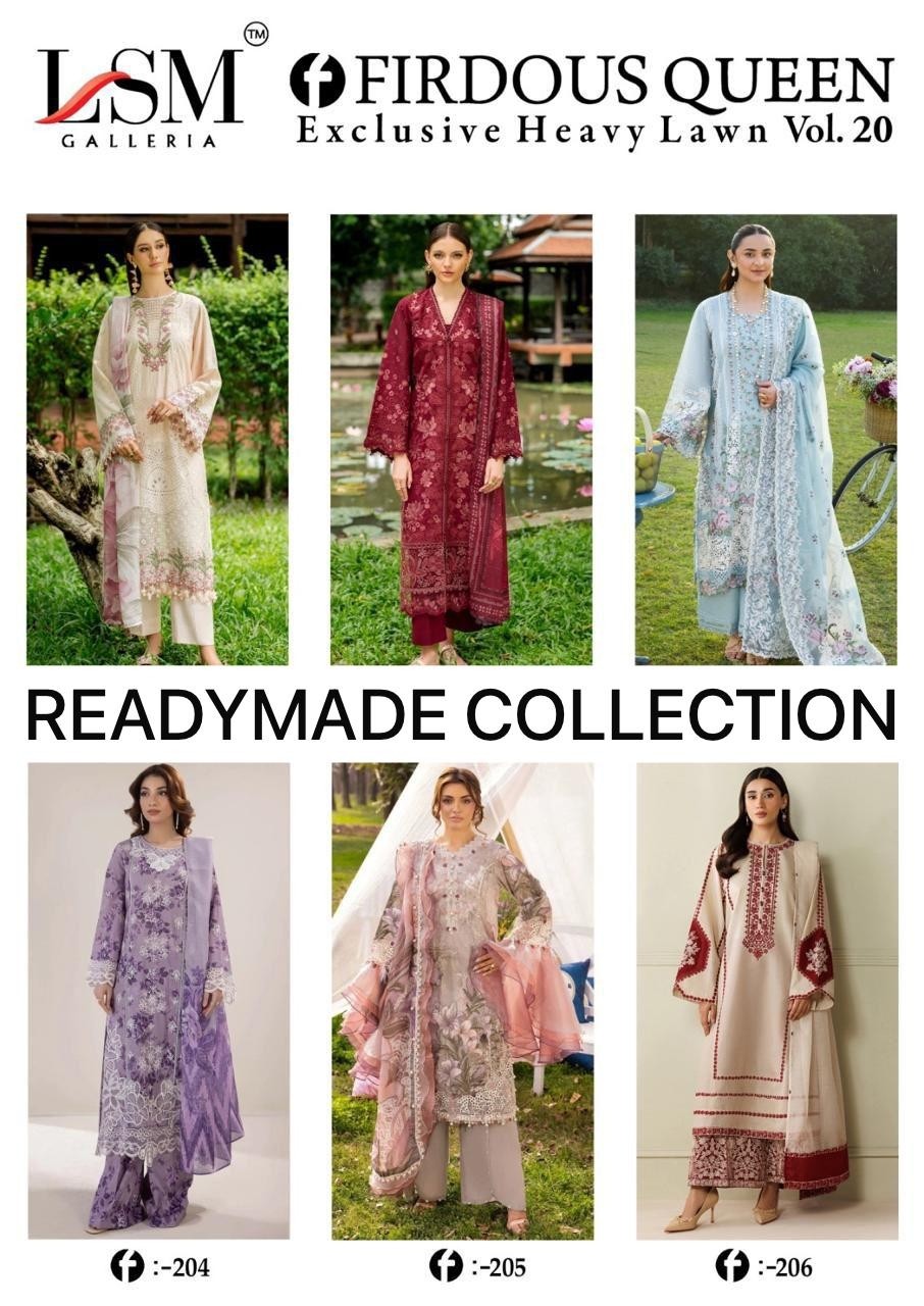 LSM FIRDOUS QUEEN | VOL 20 | Exclusive Heavy Lawn Readymade Suit | RD Fashion Surat