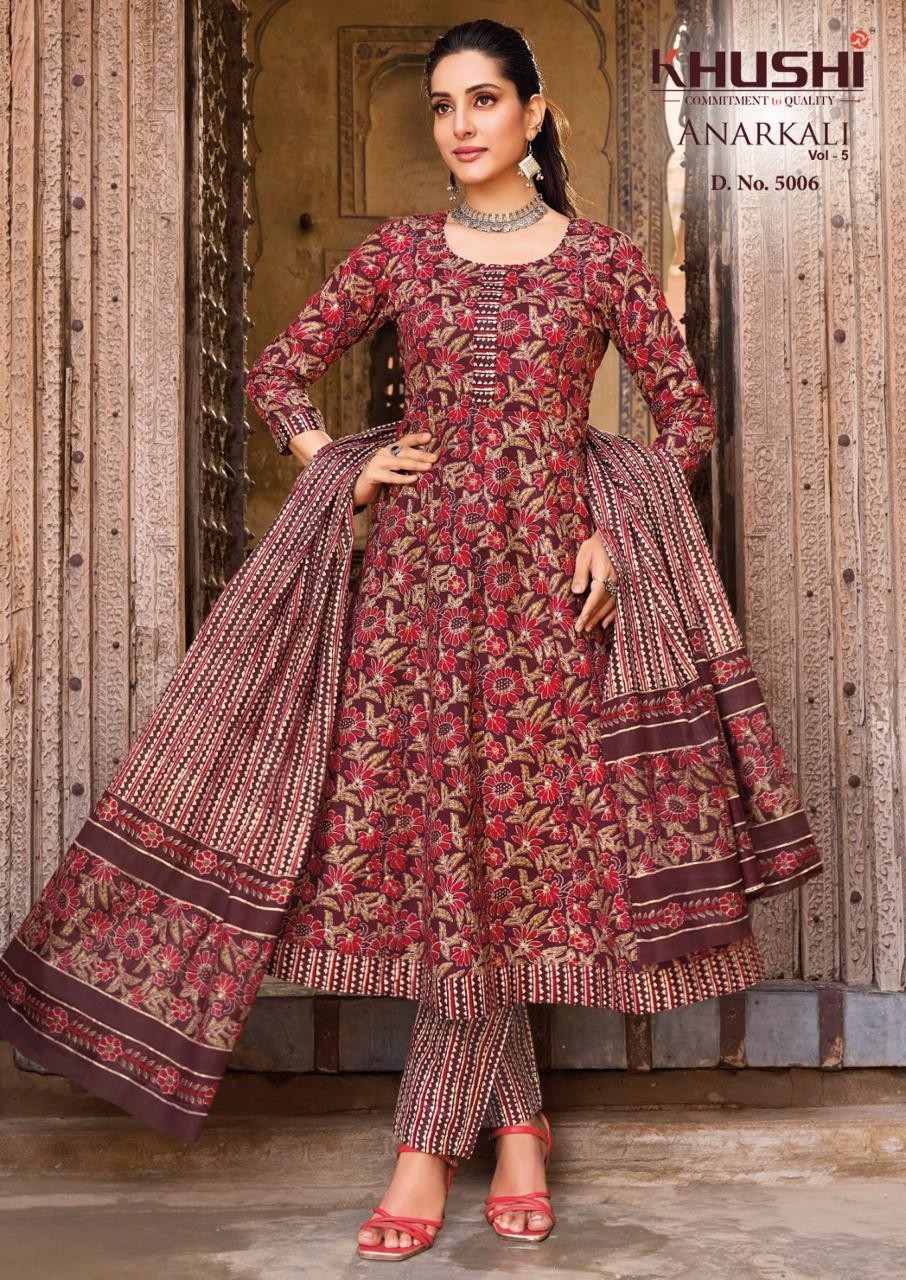 NANDGOPAL PRINT | KHUSHI ANARKALI VOL 5 | 130 GSM Cotton Readymade Suit | RD Fashion Surat
