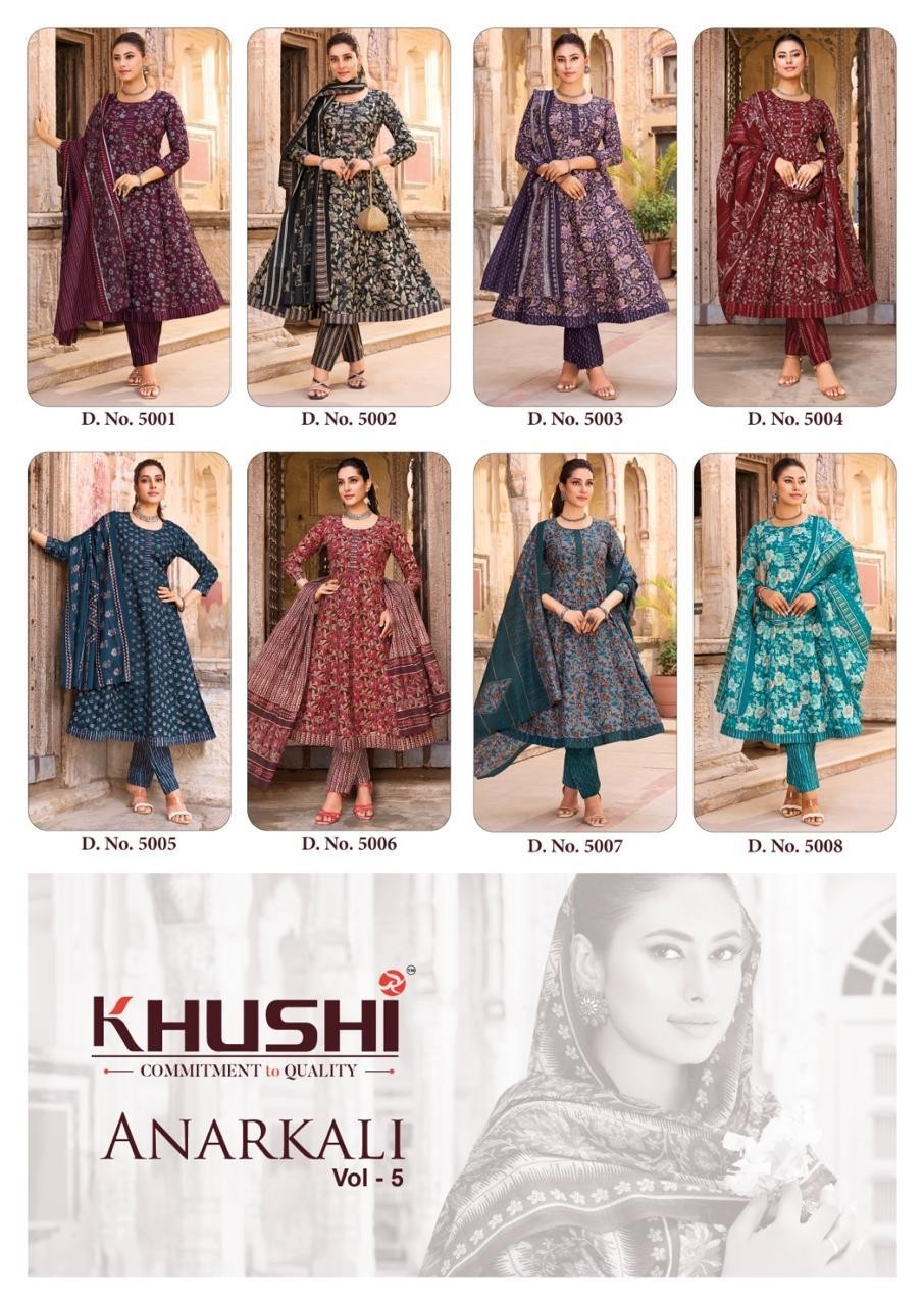 NANDGOPAL PRINT | KHUSHI ANARKALI VOL 5 | 130 GSM Cotton Readymade Suit | RD Fashion Surat