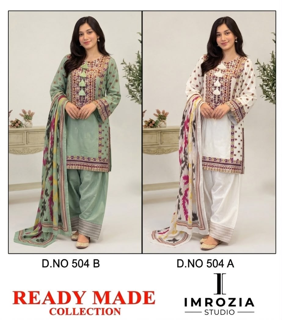 IMROZIA STUDIO | FARSHI SALWAR | Design 504 AB | Viscose Rayon Embroidered Suit | RD Fashion Surat