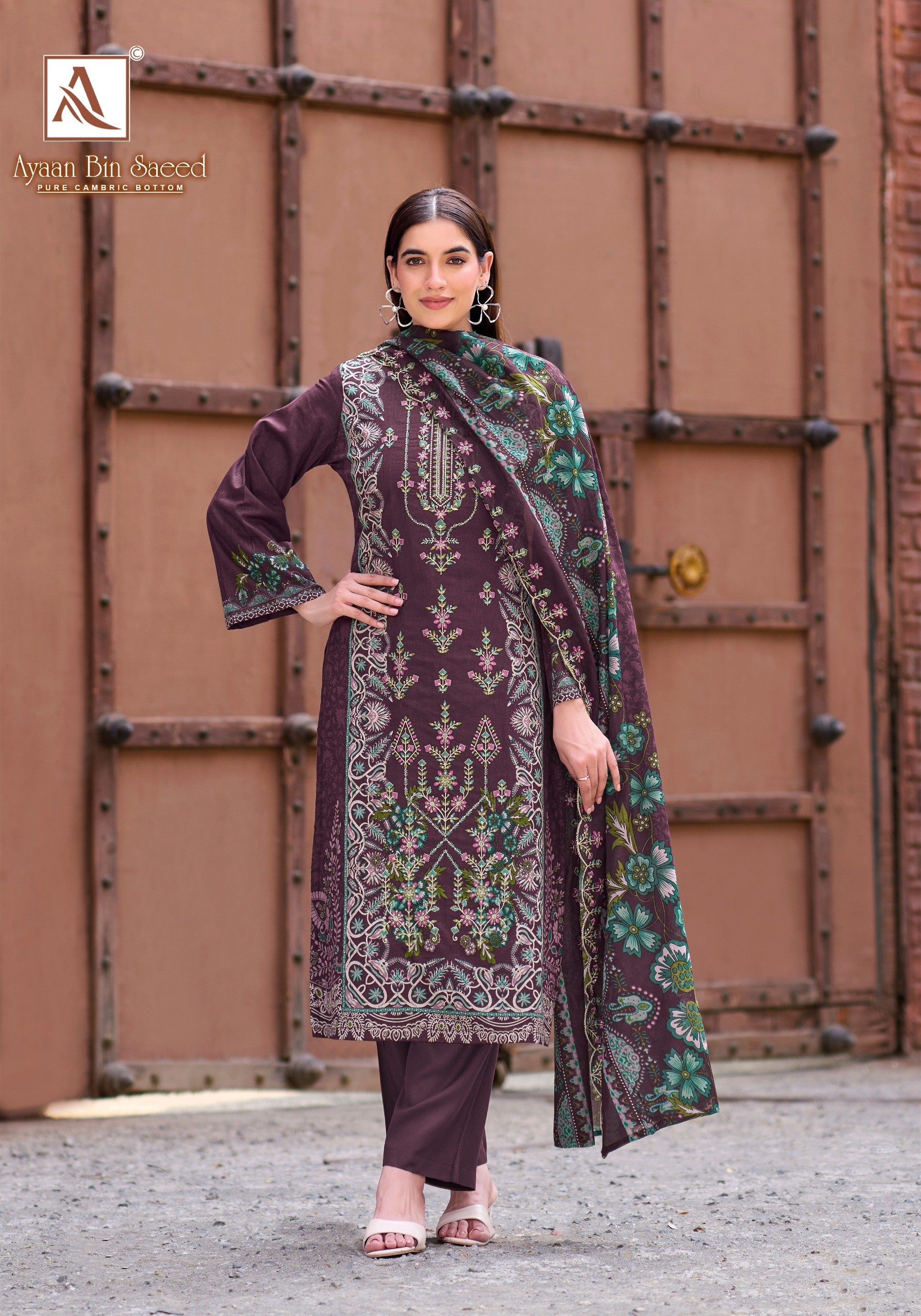 ALOK SUIT | AYAAN BIN SAEED | Pakistani Cambric Cotton Embroidered Suit | RD Fashion Surat