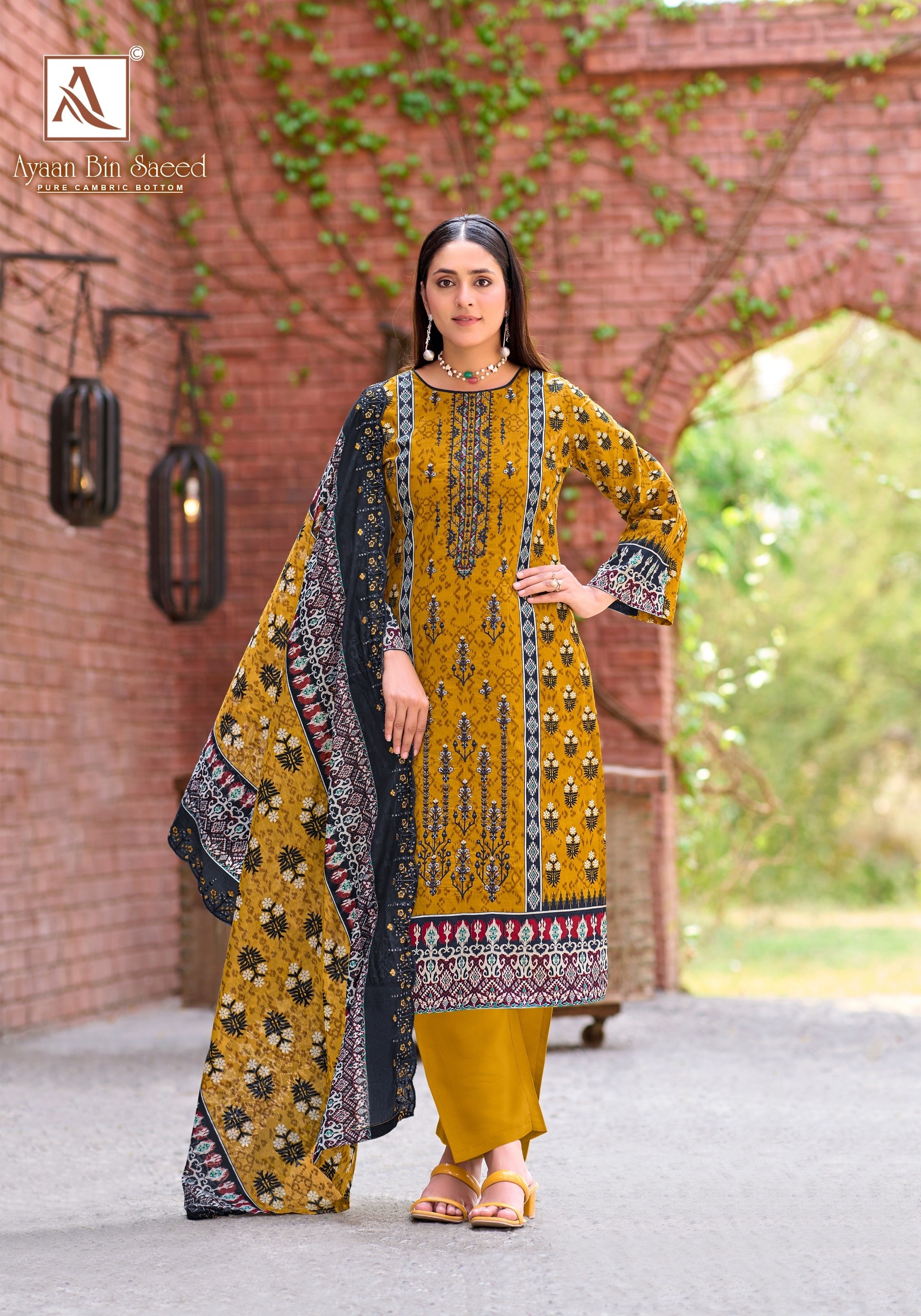 ALOK SUIT | AYAAN BIN SAEED | Pakistani Cambric Cotton Embroidered Suit | RD Fashion Surat