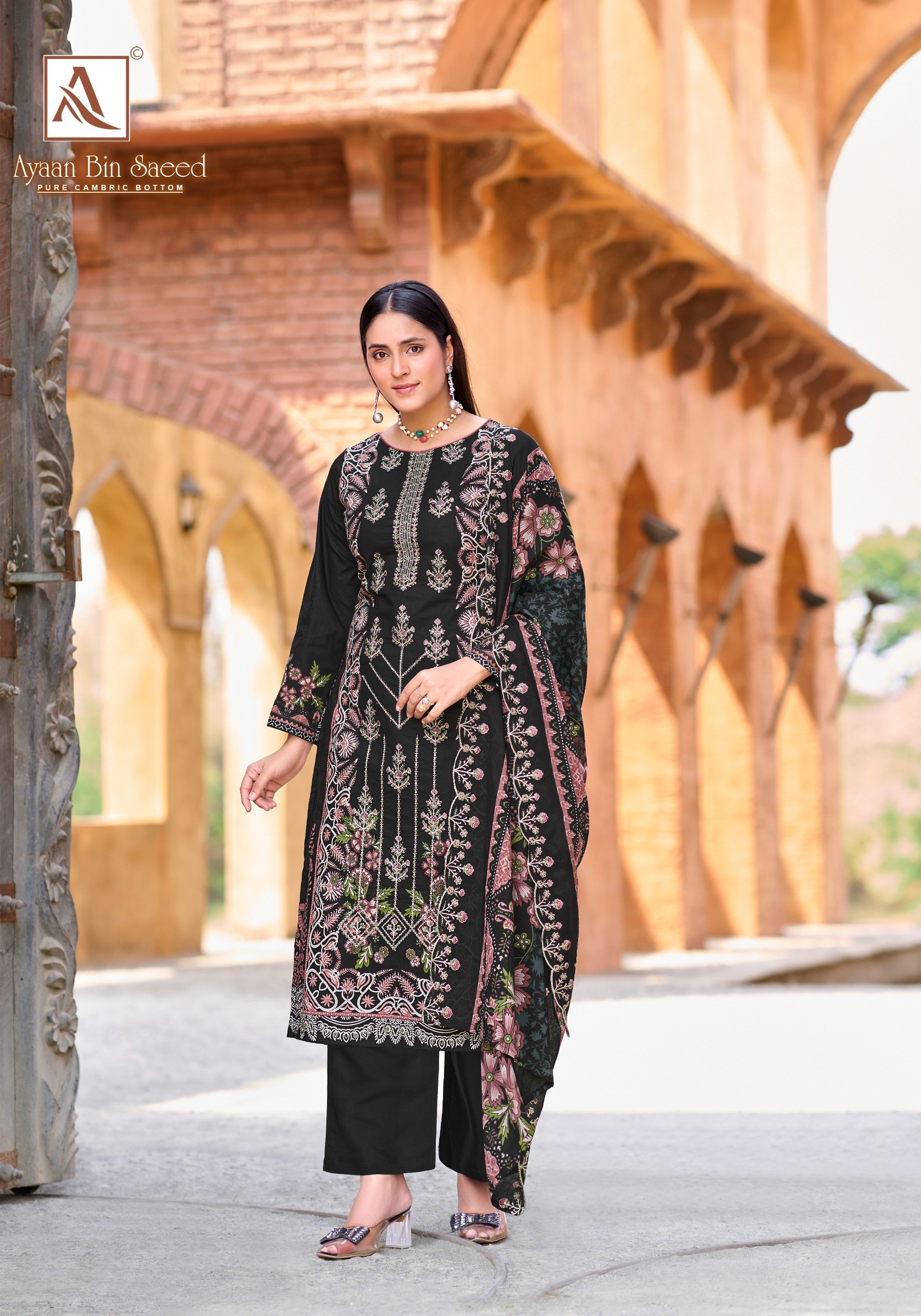 ALOK SUIT | AYAAN BIN SAEED | Pakistani Cambric Cotton Embroidered Suit | RD Fashion Surat