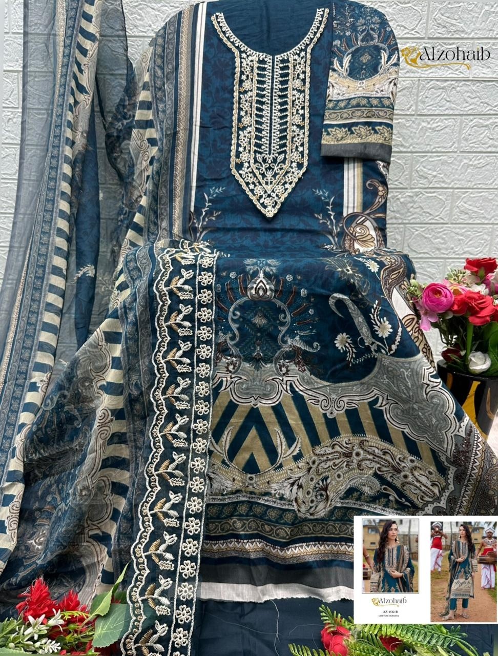 ALZOHAIB | AYESHA VOL 1 | Pure Cotton Heavy Patch Work Suit | RD Fashion Surat