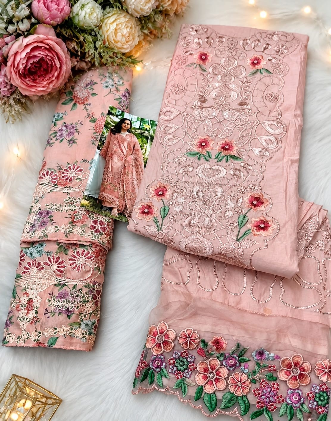 ELAF-3 | DNO 5420 | Pure Cambric Cotton Embroidered Suit | RD Fashion Surat