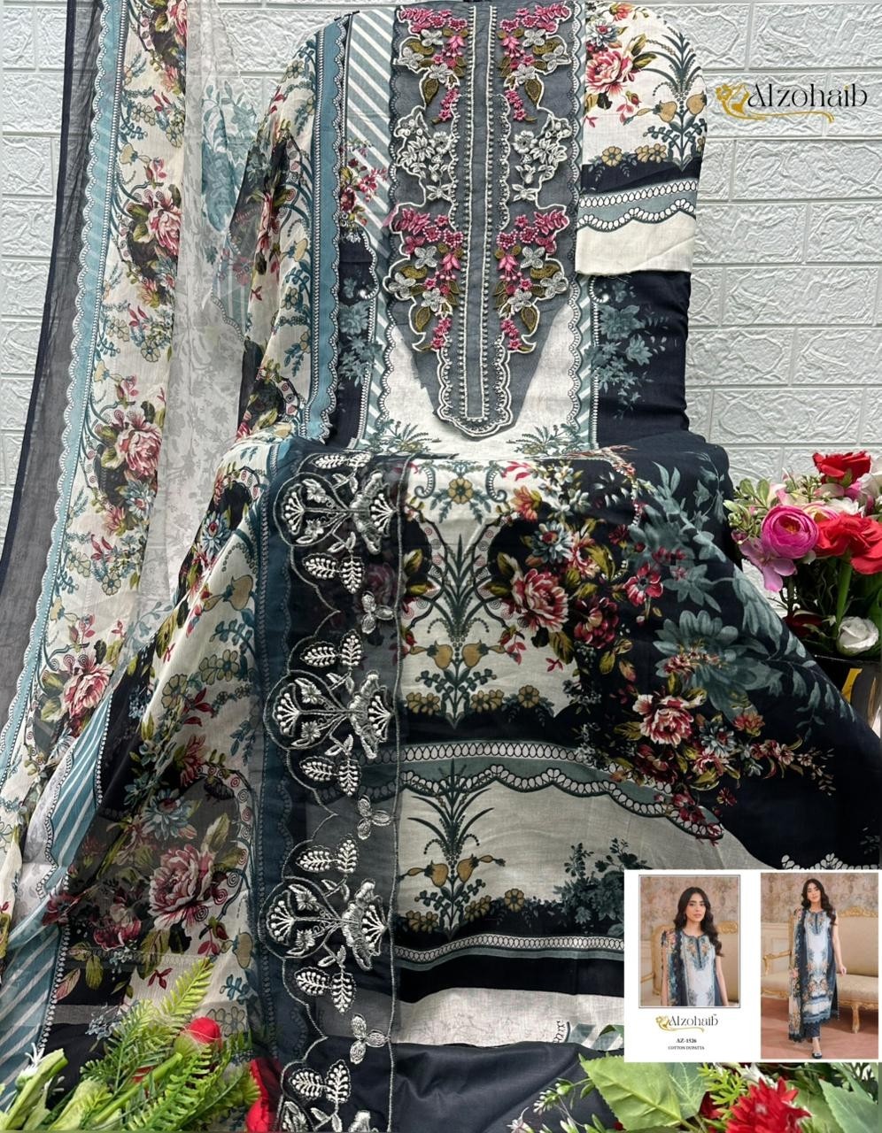 ALZOHAIB | AALIYAH | Pure Cotton Heavy Patch Work Suit | RD Fashion Surat