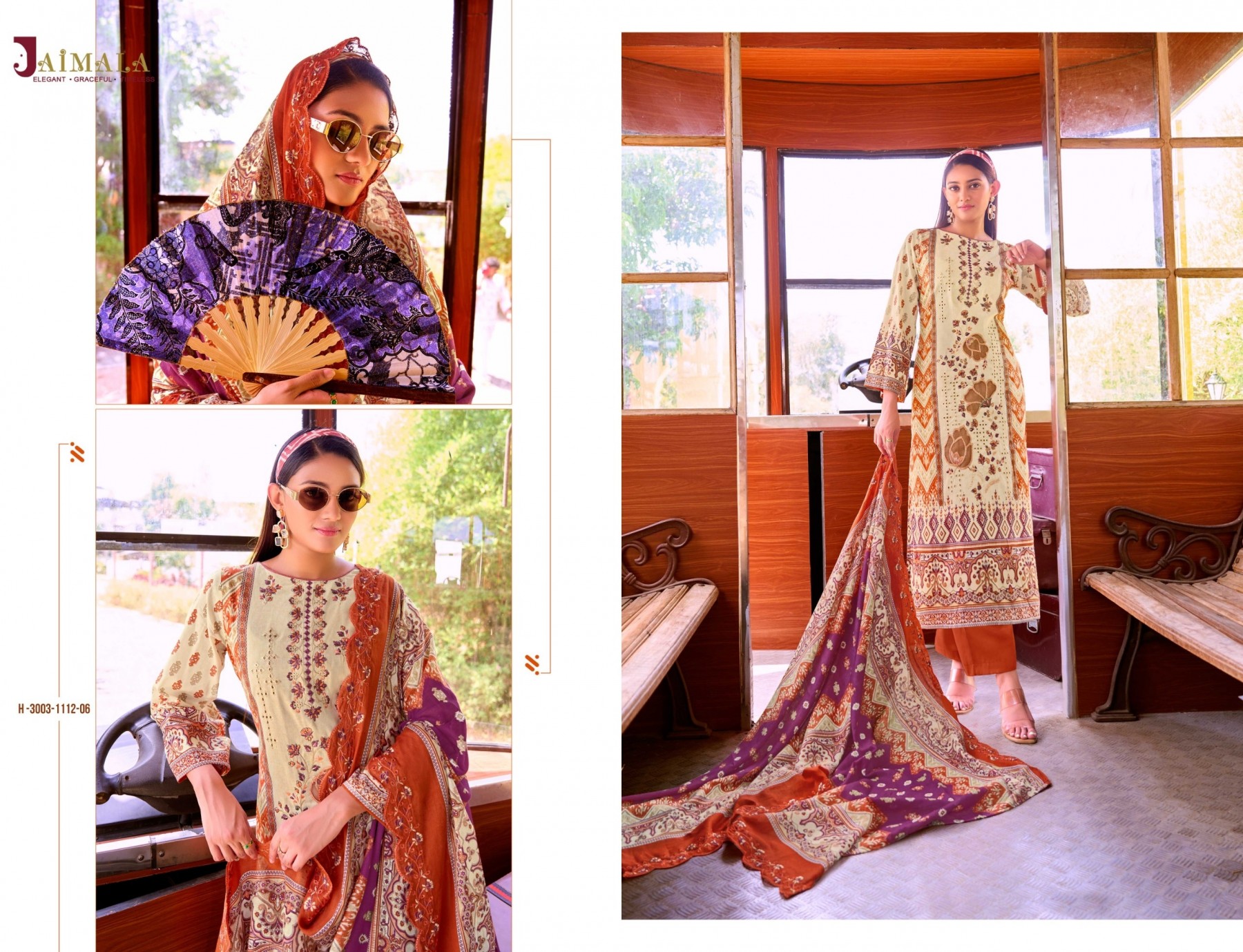 JAIMALA | HASEEN | Pakistani Print Cambric Cotton Embroidered Readymade Suit | RD Fashion Surat