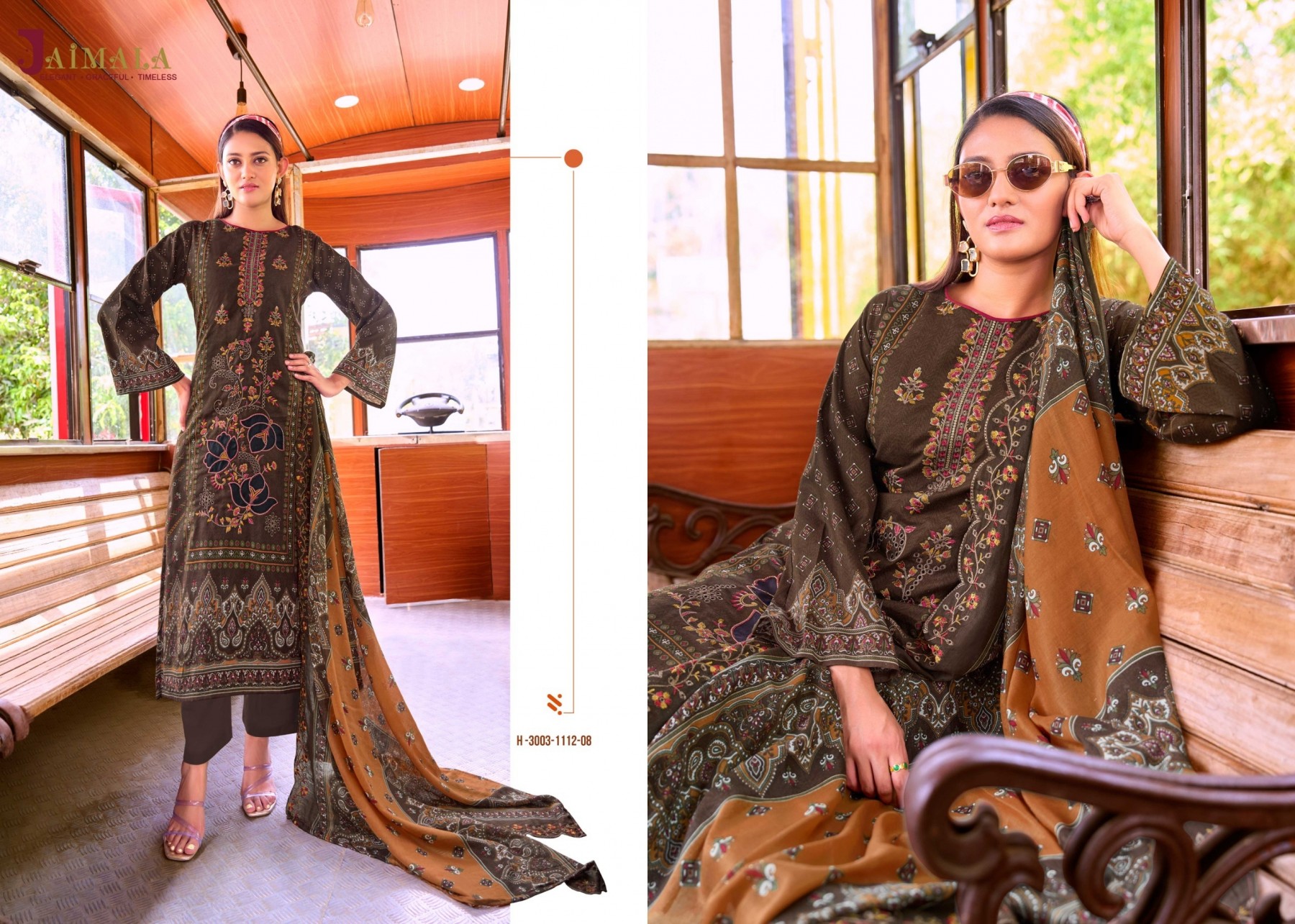 JAIMALA | HASEEN | Pakistani Print Cambric Cotton Embroidered Readymade Suit | RD Fashion Surat