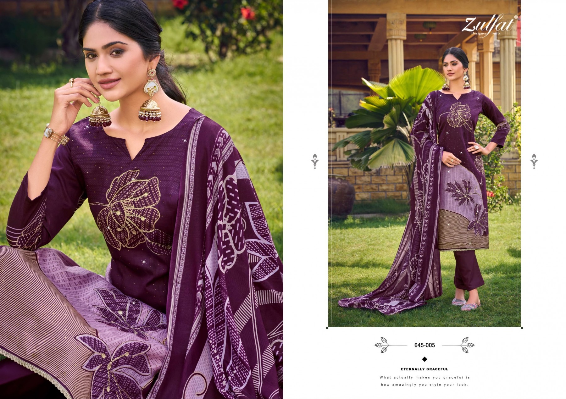 ZULFAT | SAJNI VOL-7 | Jam Cotton Heavy Handwork Suit | RD Fashion Surat