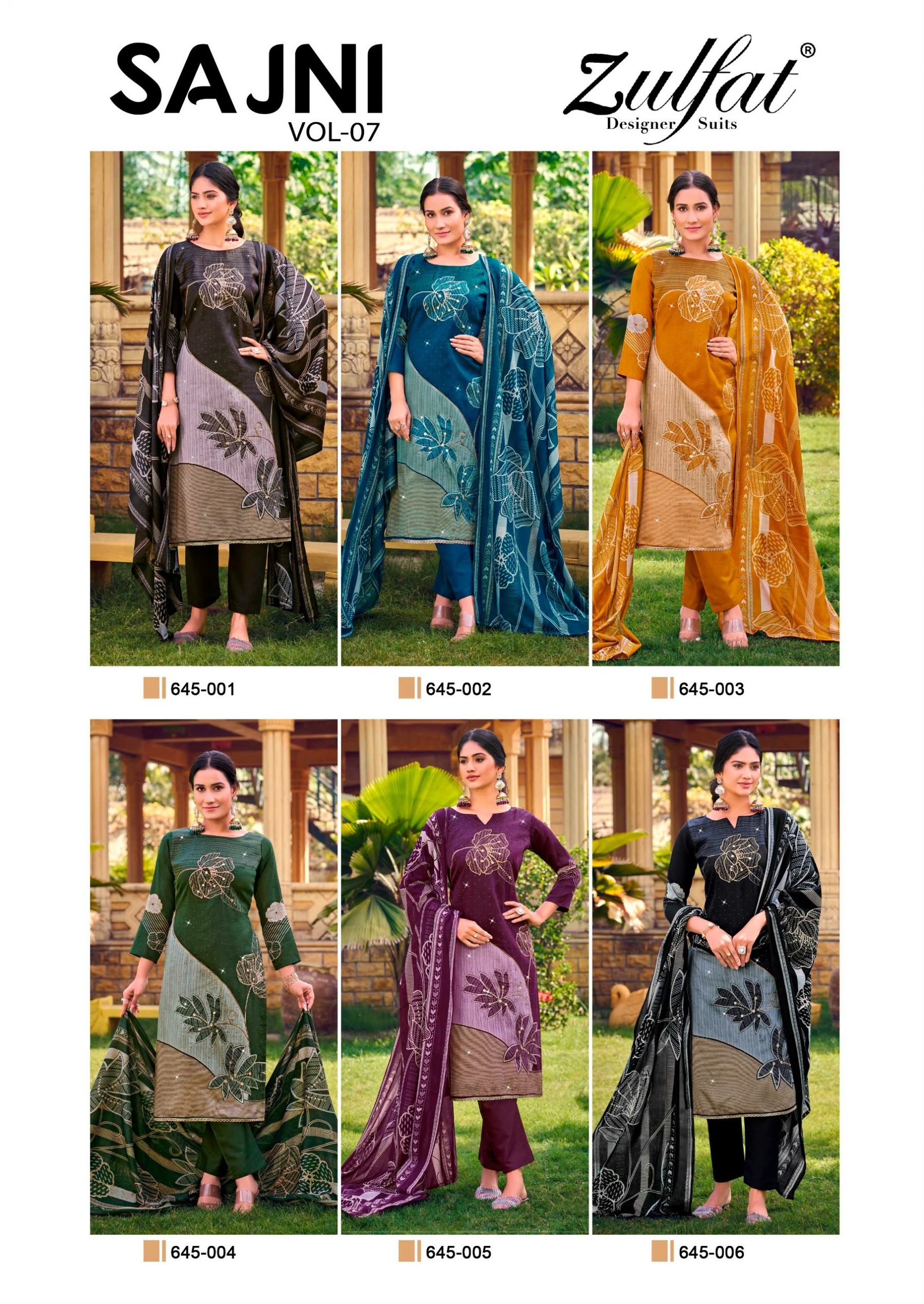 ZULFAT | SAJNI VOL-7 | Jam Cotton Heavy Handwork Suit | RD Fashion Surat