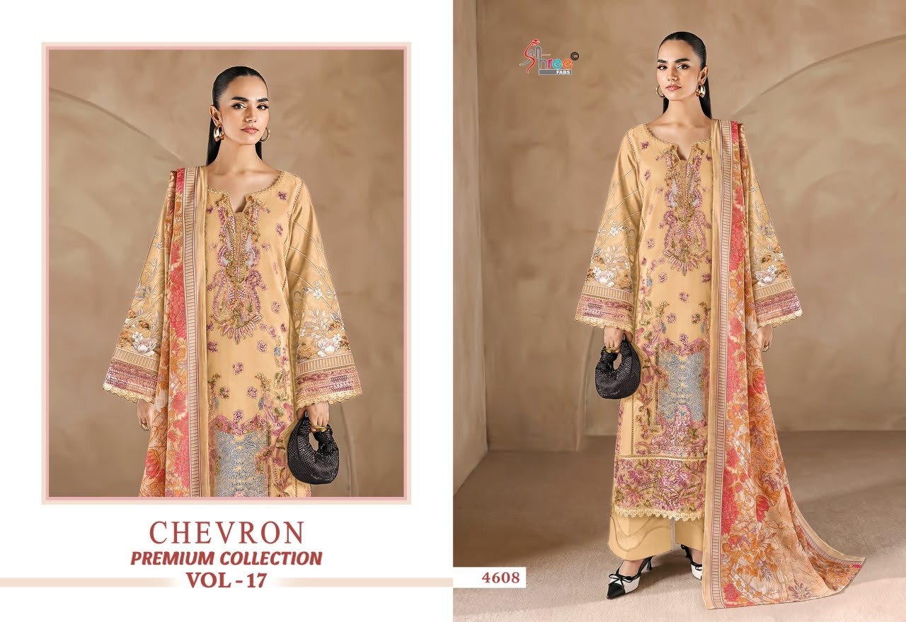 SHREE FABS | CHEVRON PREMIUM COLLECTION VOL-17 | Cotton Self Embroidery Suit | RD Fashion Surat