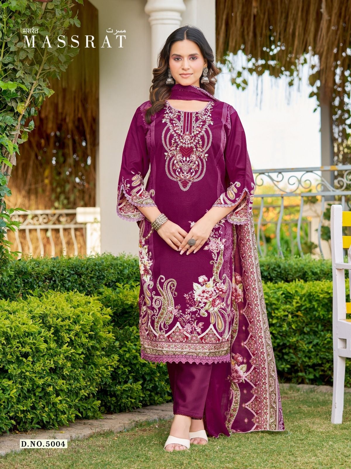 FALAK INTERNATIONAL | MASSRAT VOL-5 | Karachi Designer Cotton Embroidered Suit | RD Fashion Surat