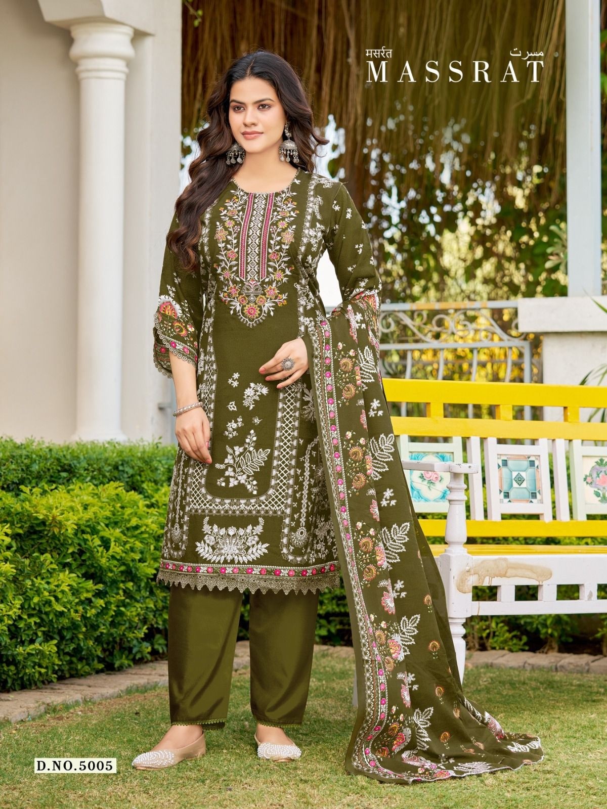 FALAK INTERNATIONAL | MASSRAT VOL-5 | Karachi Designer Cotton Embroidered Suit | RD Fashion Surat