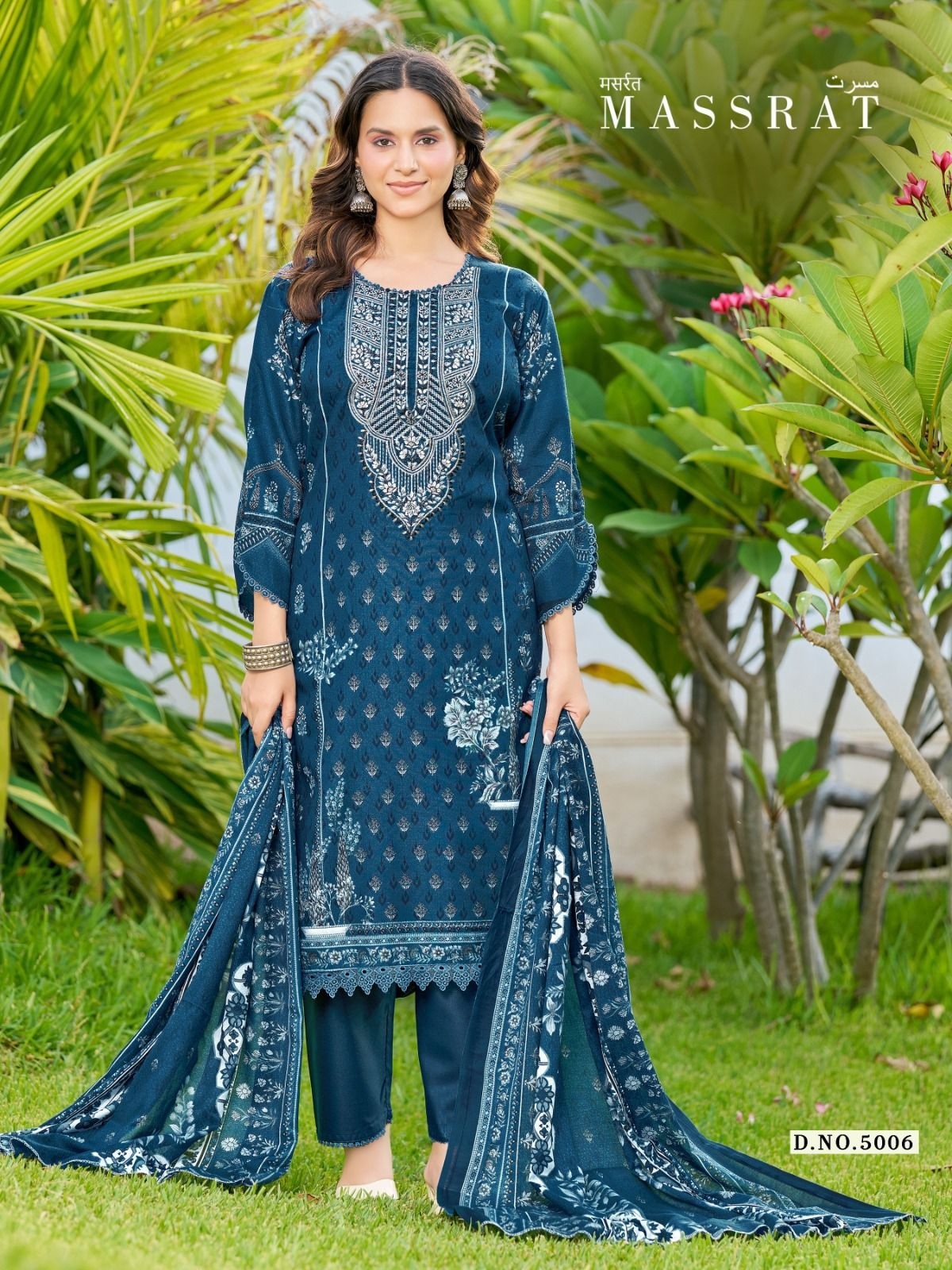 FALAK INTERNATIONAL | MASSRAT VOL-5 | Karachi Designer Cotton Embroidered Suit | RD Fashion Surat