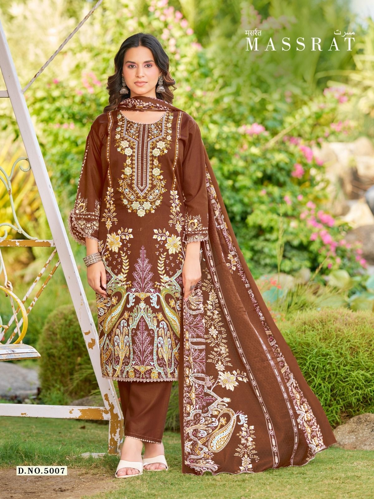 FALAK INTERNATIONAL | MASSRAT VOL-5 | Karachi Designer Cotton Embroidered Suit | RD Fashion Surat