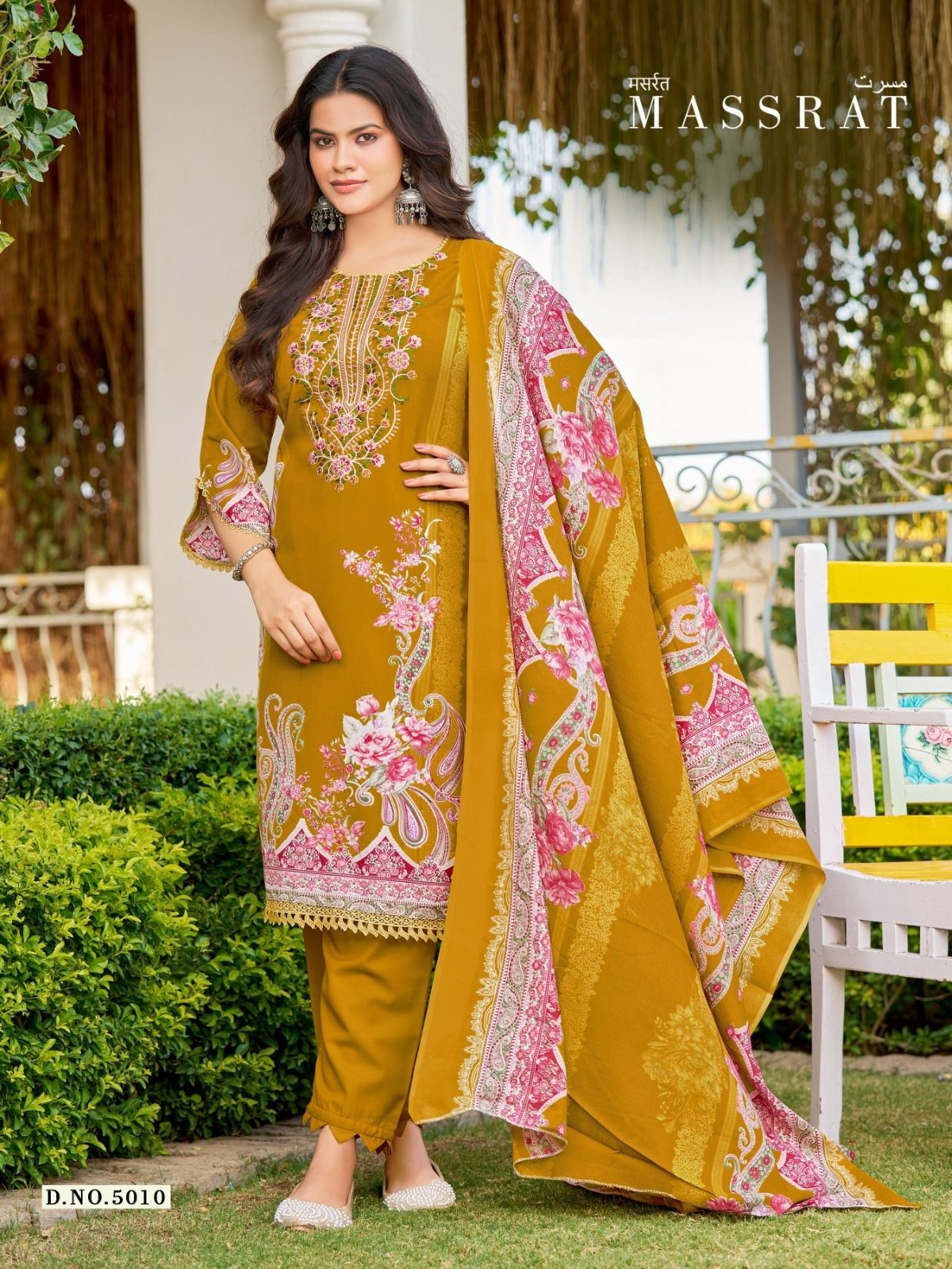 FALAK INTERNATIONAL | MASSRAT VOL-5 | Karachi Designer Cotton Embroidered Suit | RD Fashion Surat
