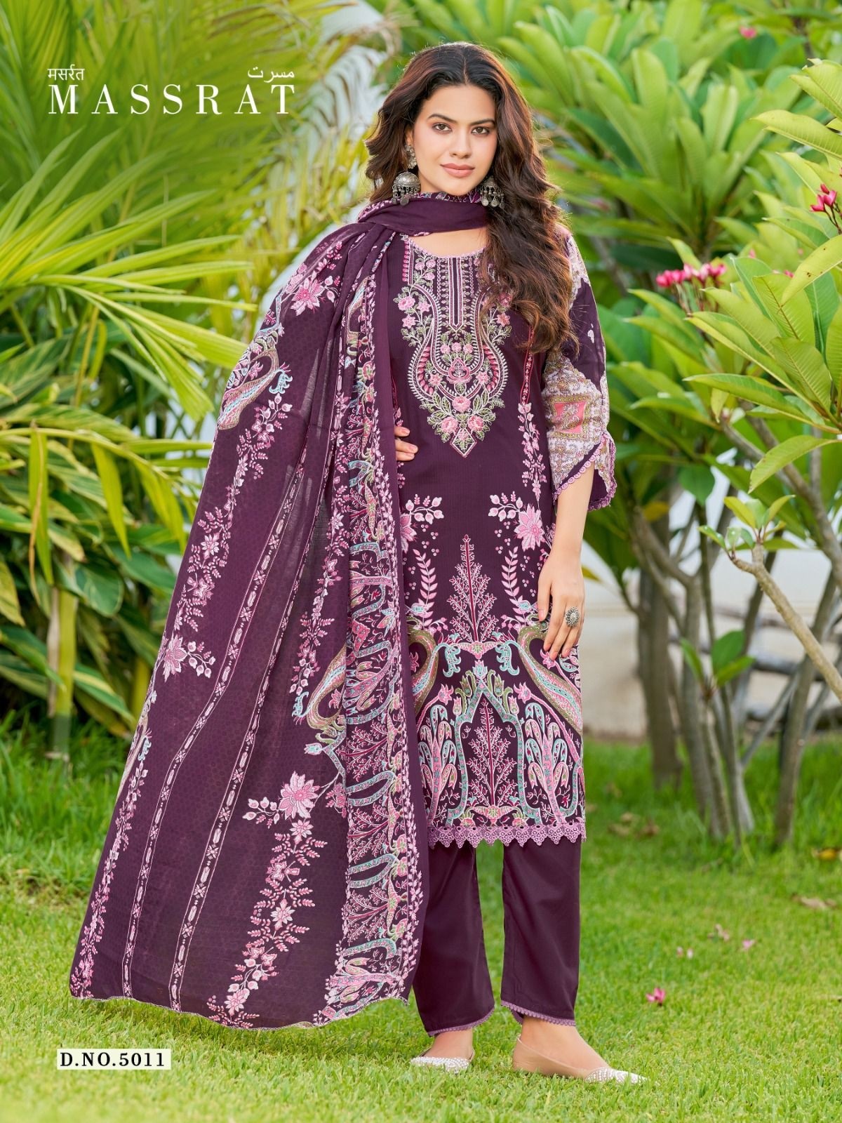 FALAK INTERNATIONAL | MASSRAT VOL-5 | Karachi Designer Cotton Embroidered Suit | RD Fashion Surat