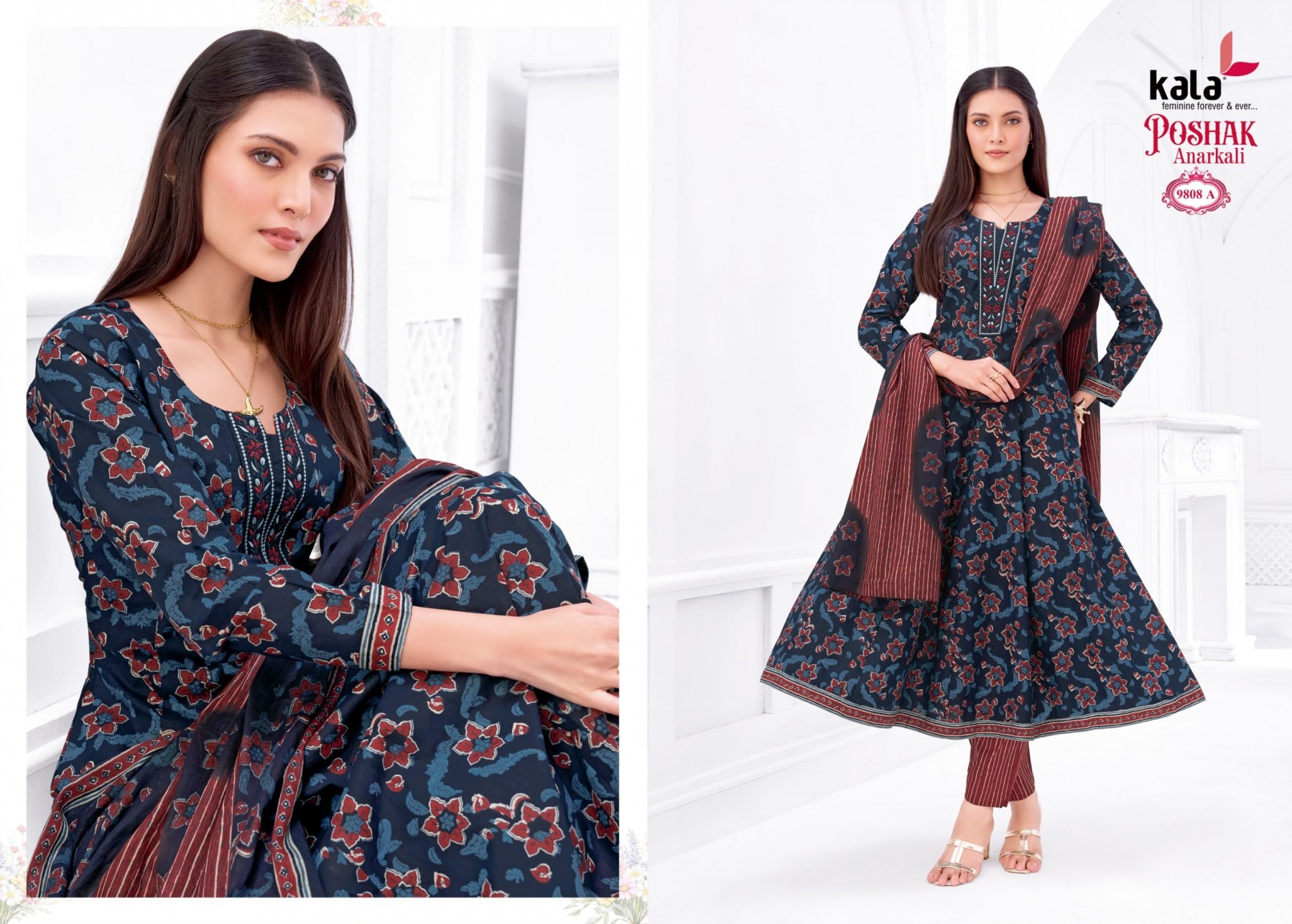 KALA CREATION | POSHAK ANARKALI VOL-5 | Readymade Cotton Anarkali Suit | RD Fashion Surat