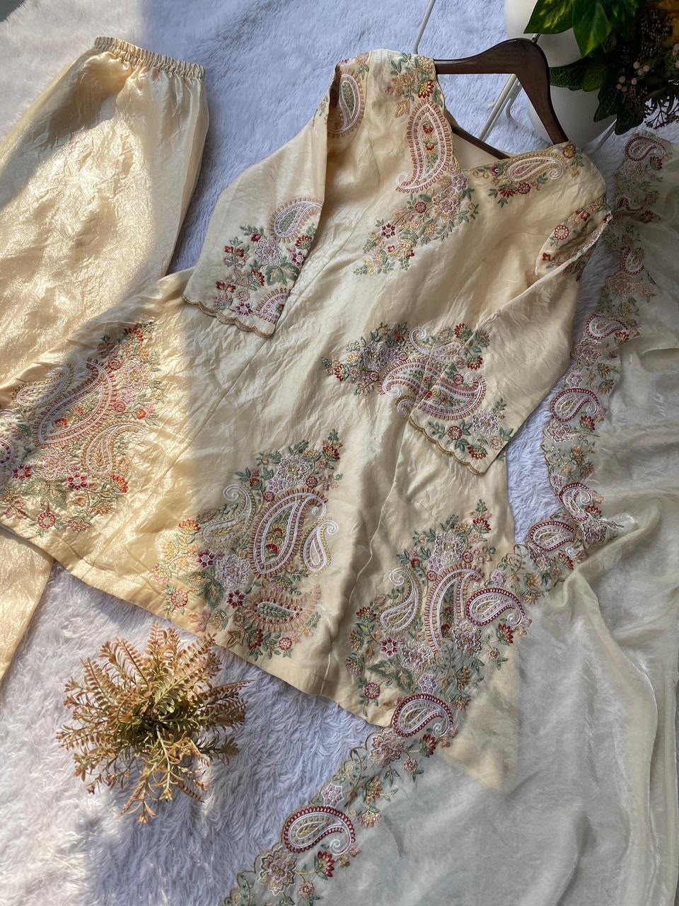 BE-449 | Fendy Sequence Embroidered Palazzo Suit | Ready to Wear | RD Fashion Surat