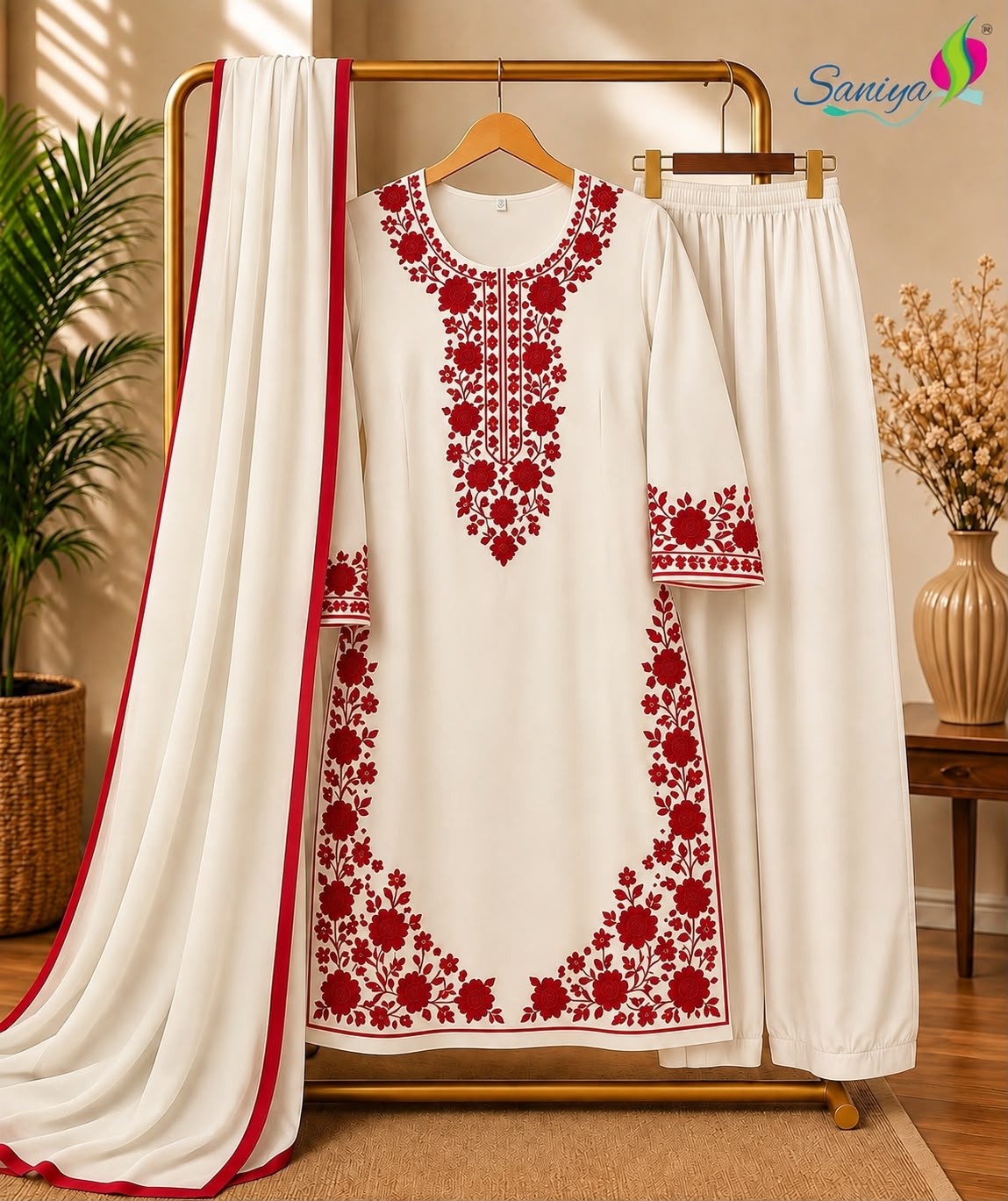 SANIYA TRENDZ | SAIYARA VOL-1 | Design 1502 | Fox Georgette Embroidered Palazzo Set | RD Fashion Surat