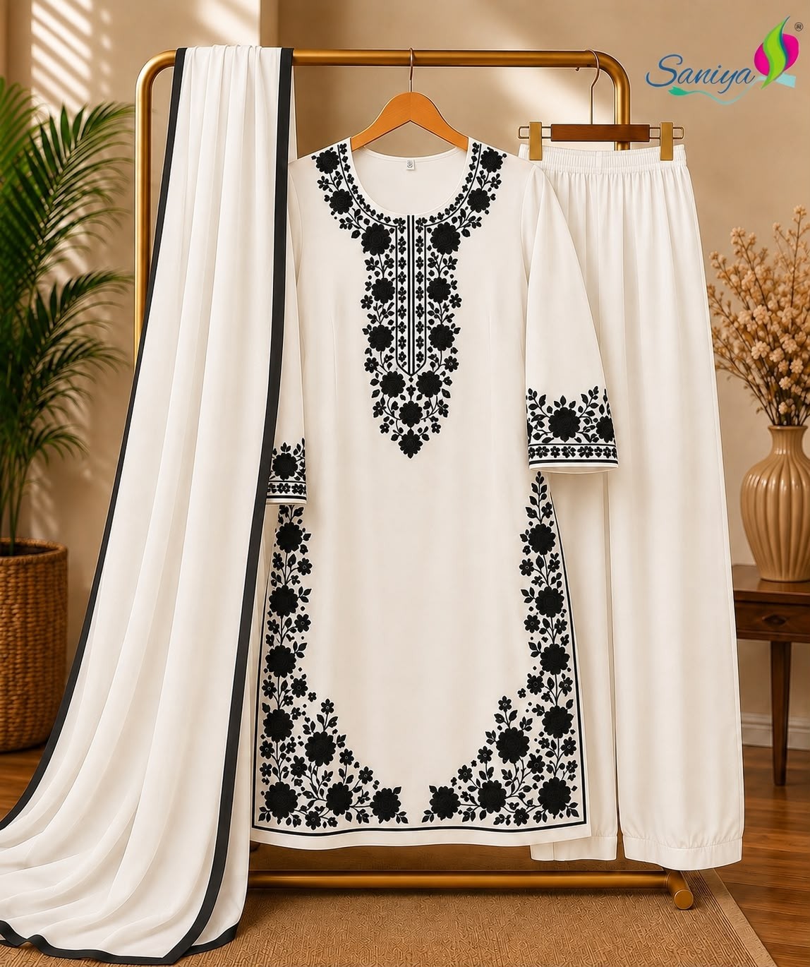 SANIYA TRENDZ | SAIYARA VOL-1 | Design 1502 | Fox Georgette Embroidered Palazzo Set | RD Fashion Surat