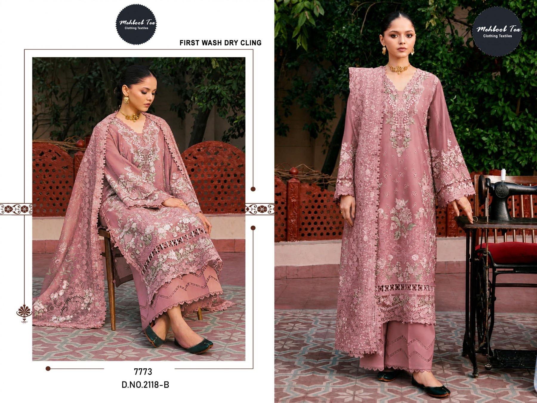 MEHBOOB TEX | PREMIUM EMBROIDERED 3 PIECE SUIT