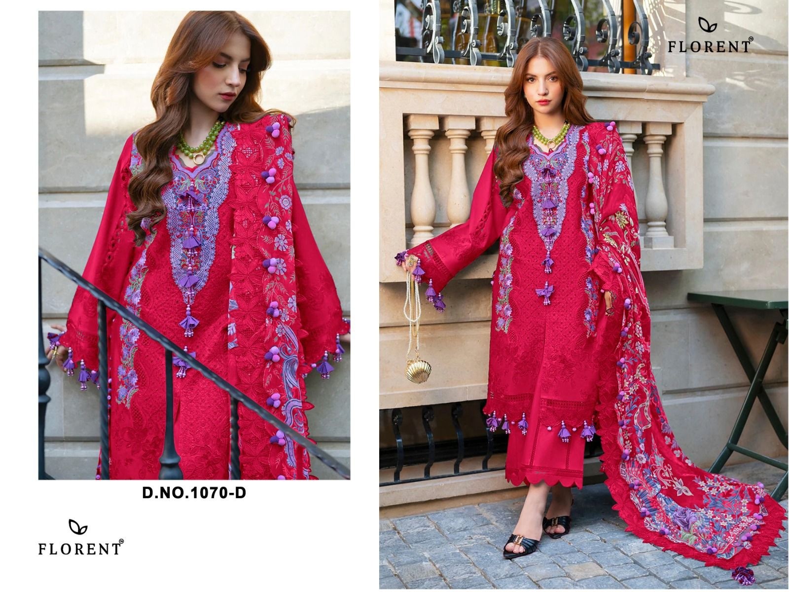 FLORENT 1070ABCD | PREMIUM EMBROIDERED 3 PIECE SUIT