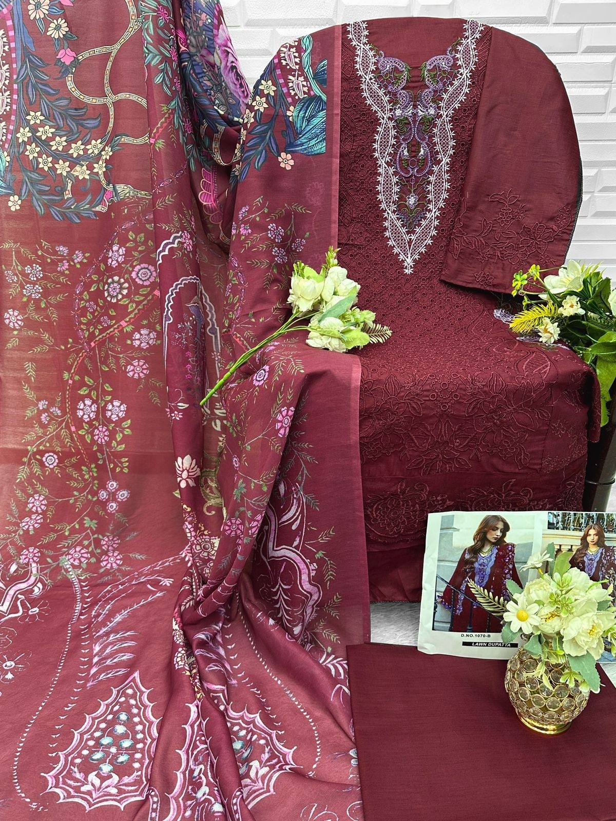 FLORENT 1070ABCD | PREMIUM EMBROIDERED 3 PIECE SUIT