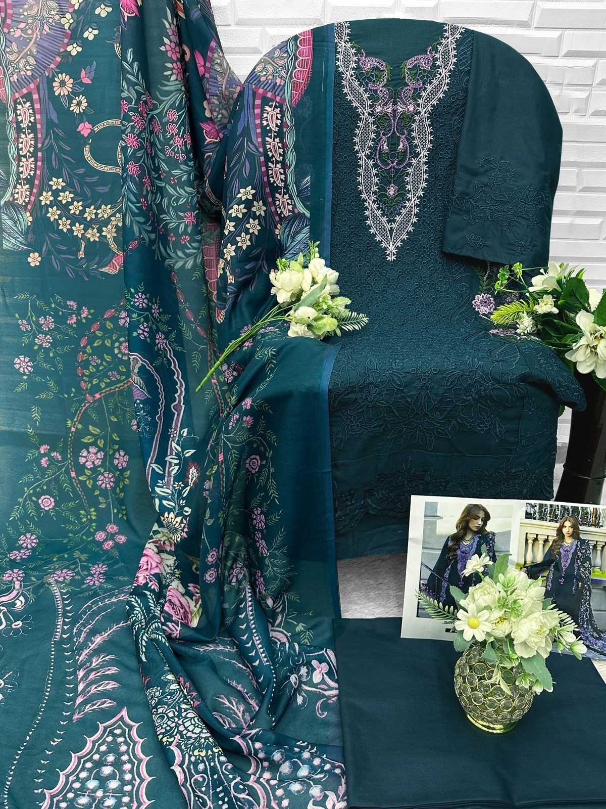 FLORENT 1070ABCD | PREMIUM EMBROIDERED 3 PIECE SUIT