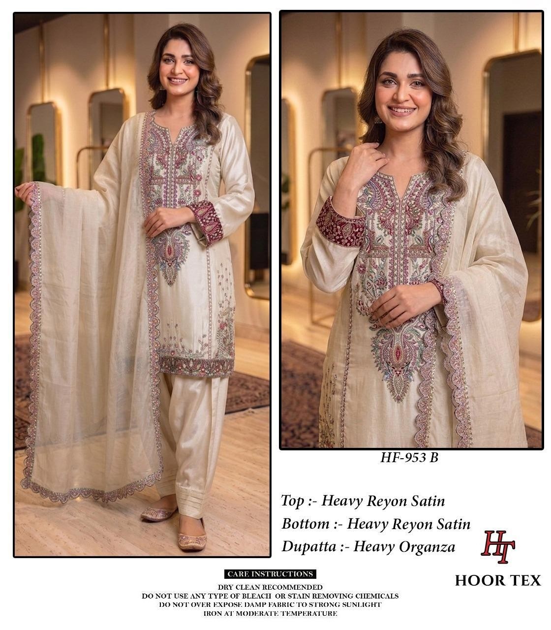 HOOR TEX HF-953 A To C | PREMIUM PAKISTANI 3 PIECE SUIT