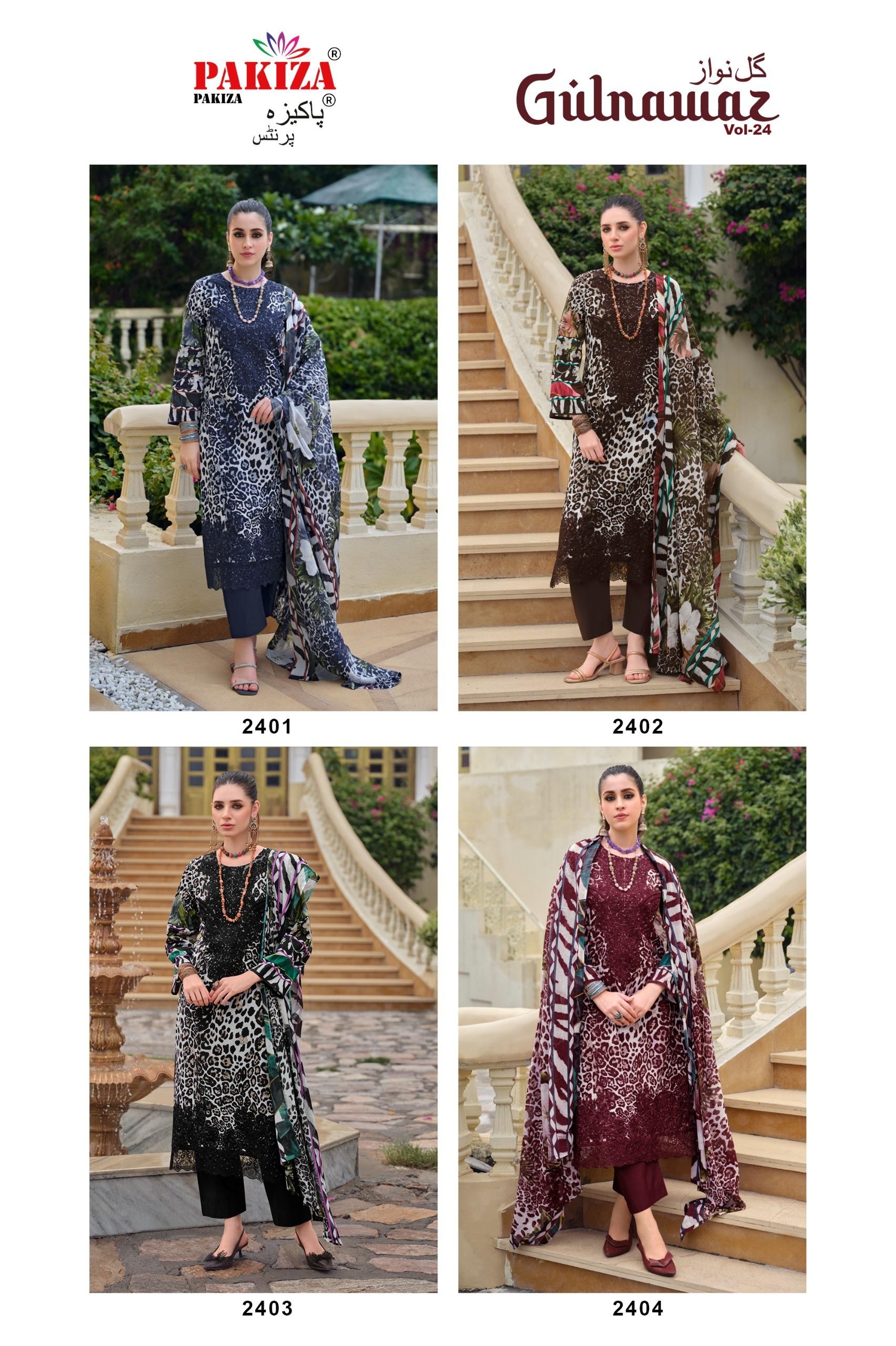 Gulnawaz Vol-24 | Pakiza Prints | Lawn Cotton Pakistani Suit
