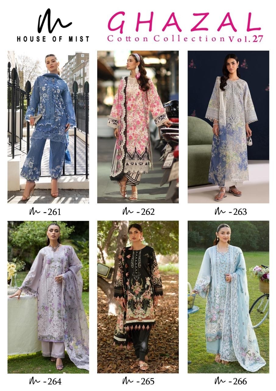 HOUSE OF MIST | GHAZAL COTTON VOL.27 | DESIGN 06 | PURE COTTON DRESS MATERIAL | ₹355
