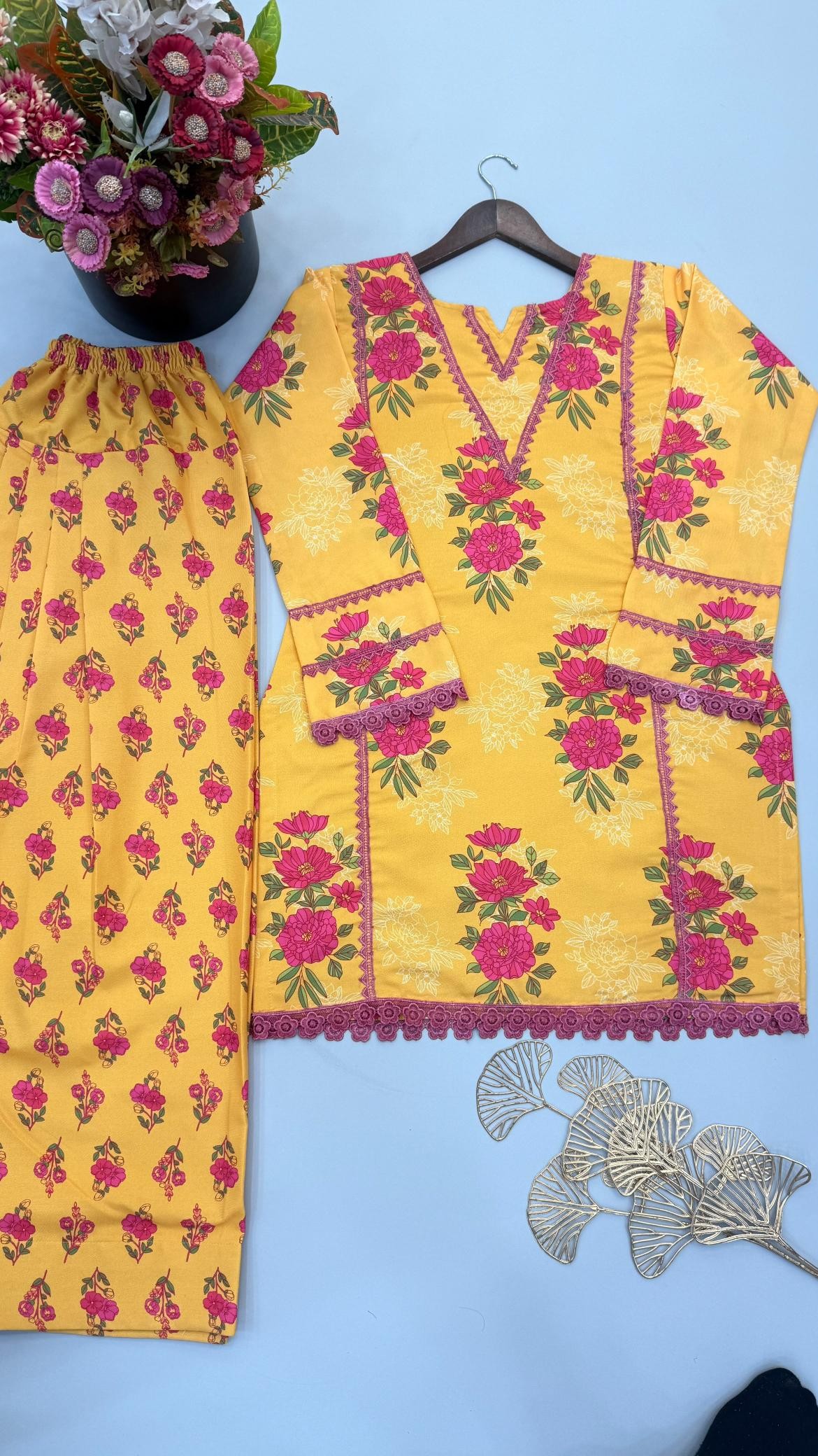 NSR-909 | Premium Natural Crepe Cord Set | RD Fashion Surat