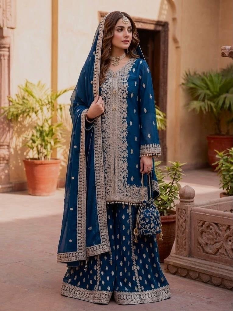 New Designer Sharara Suit Set